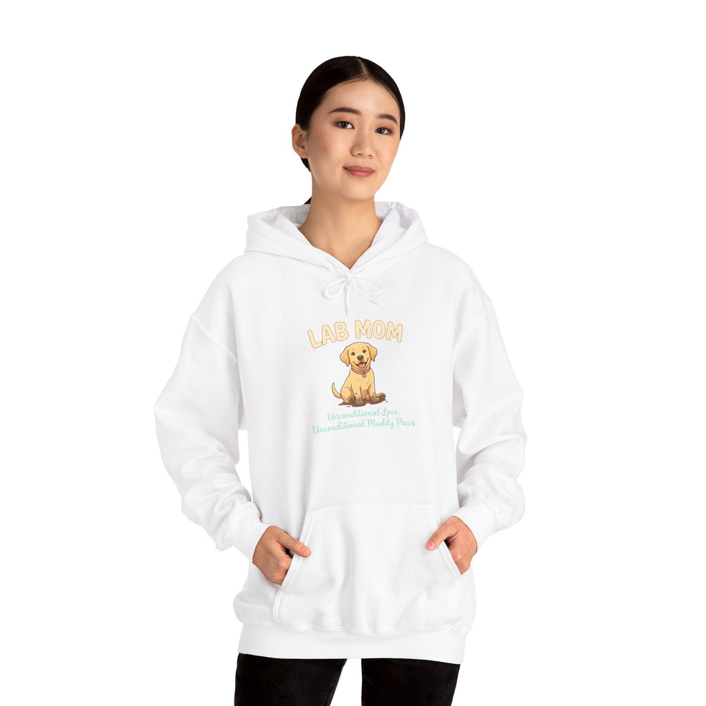 Lab Mom Hoodie — Cute Yellow Lab Illustration Dog Mom Sweatshirt | FurEverLoved