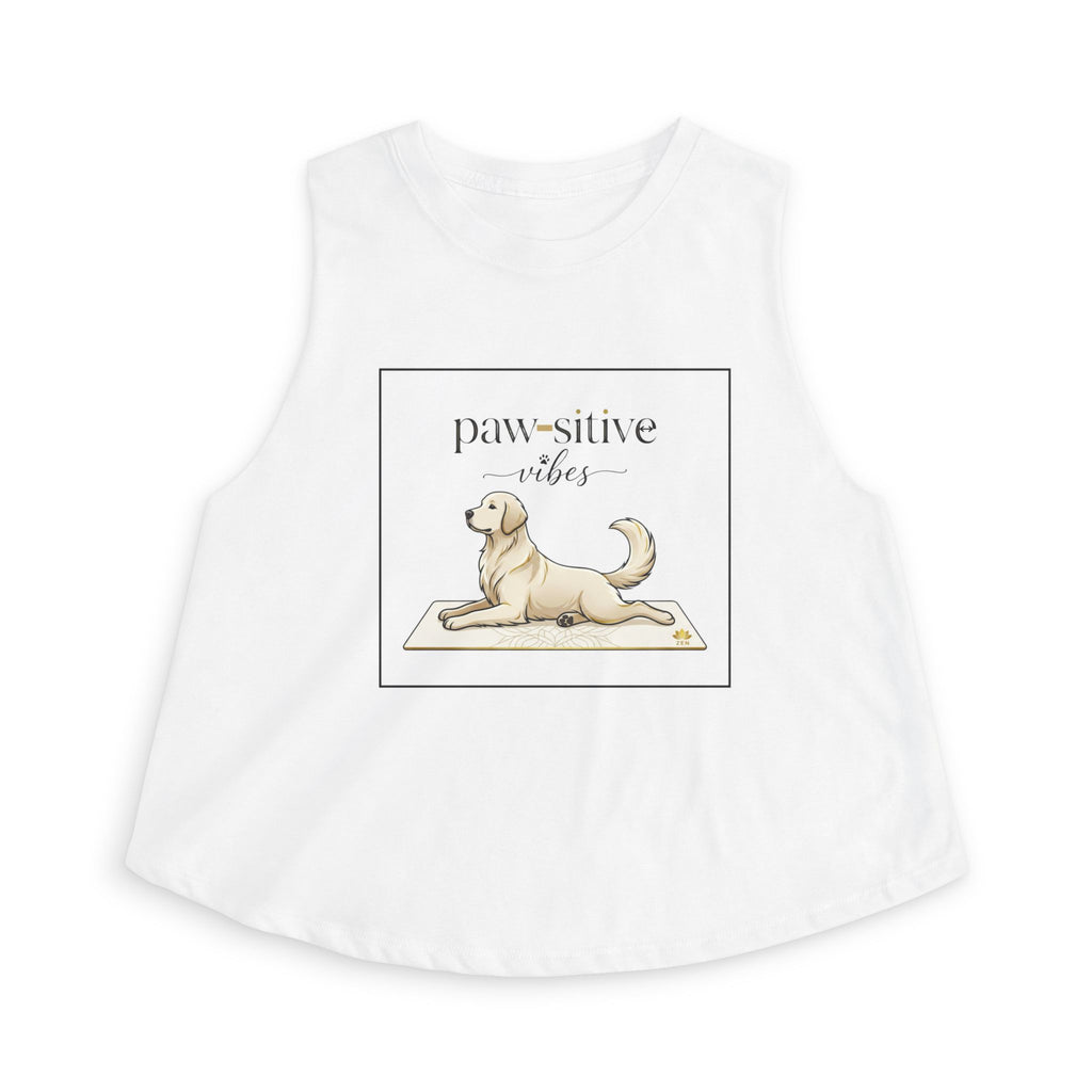 Pawsitive Vibes Crop Top — Dog Mom Golden Retriever Tank | FurEverLoved