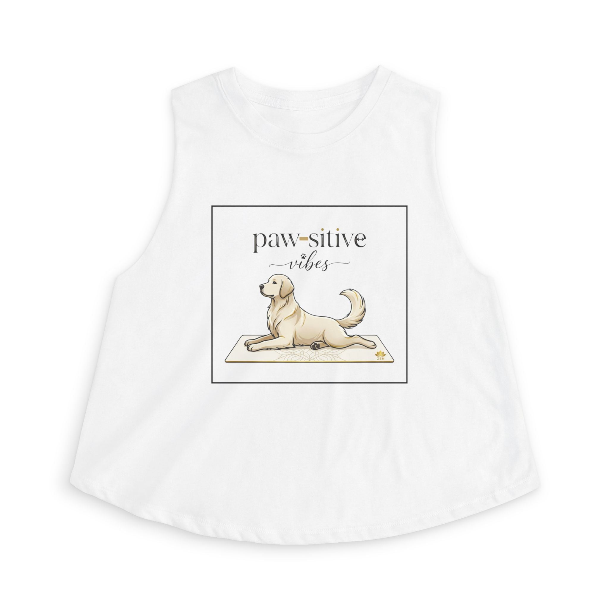 Pawsitive Vibes Crop Top — Dog Mom Golden Retriever Tank | FurEverLoved
