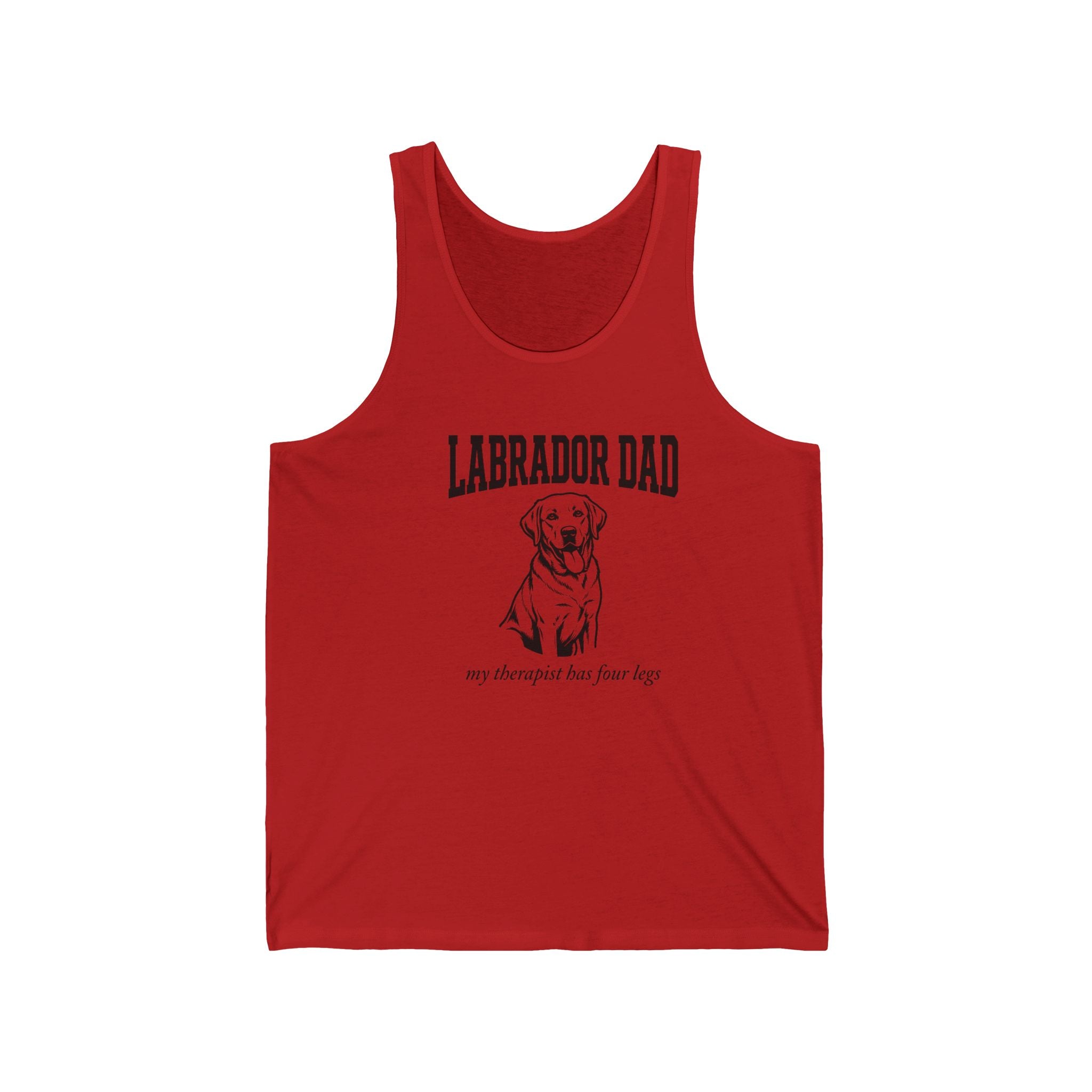 Labrador Dad Tank Top — My Therapist Has Four Legs | Collegiate Style Lab Dad Gift | FurEverLoved
