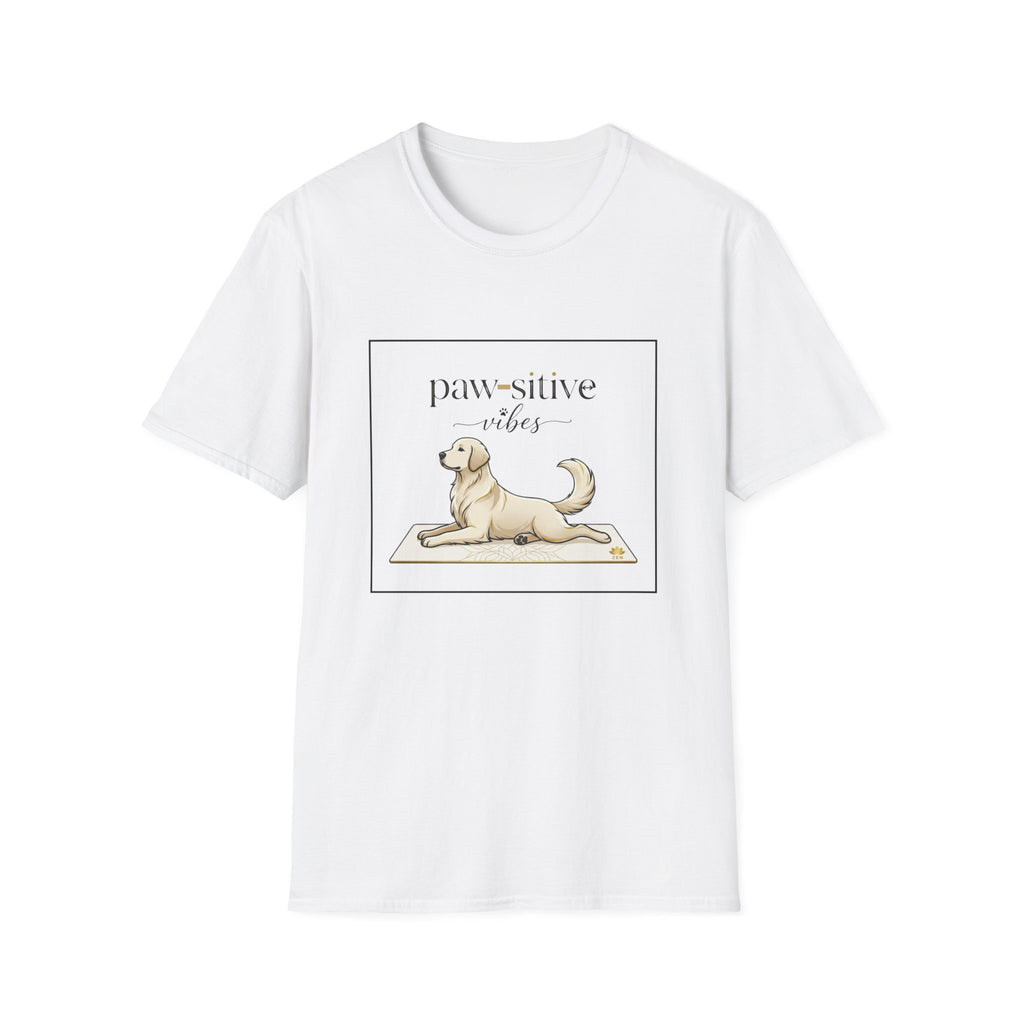 Pawsitive Vibes Dog Yoga T-Shirt — Funny Dog Mom Tee | FurEverLoved