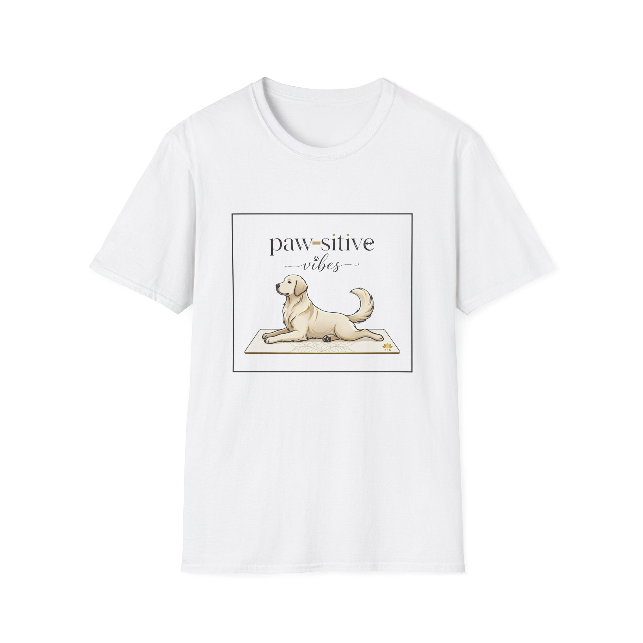 Pawsitive Vibes Dog Yoga T-Shirt — Funny Dog Mom Tee | FurEverLoved