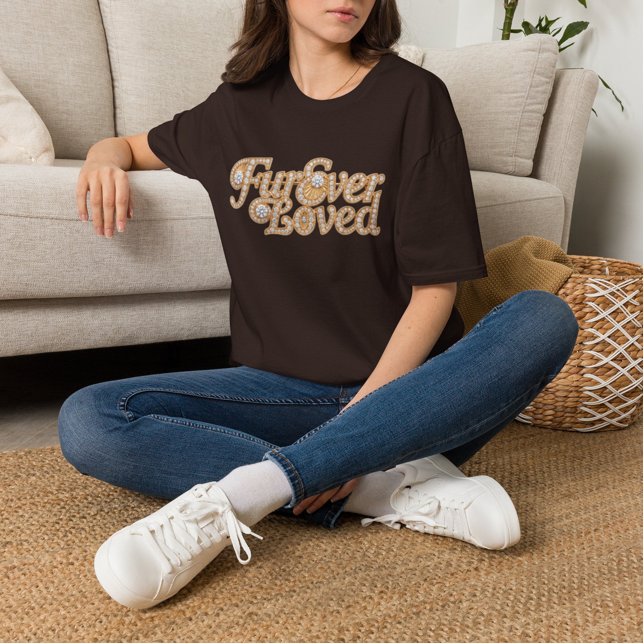 Fur Ever Loved T-Shirt — Retro Rhinestone Graphic Tee | FurEverLoved