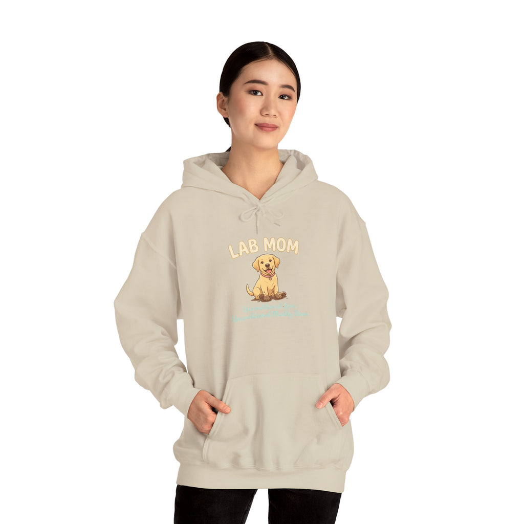 Lab Mom Hoodie — Cute Yellow Lab Illustration Dog Mom Sweatshirt | FurEverLoved
