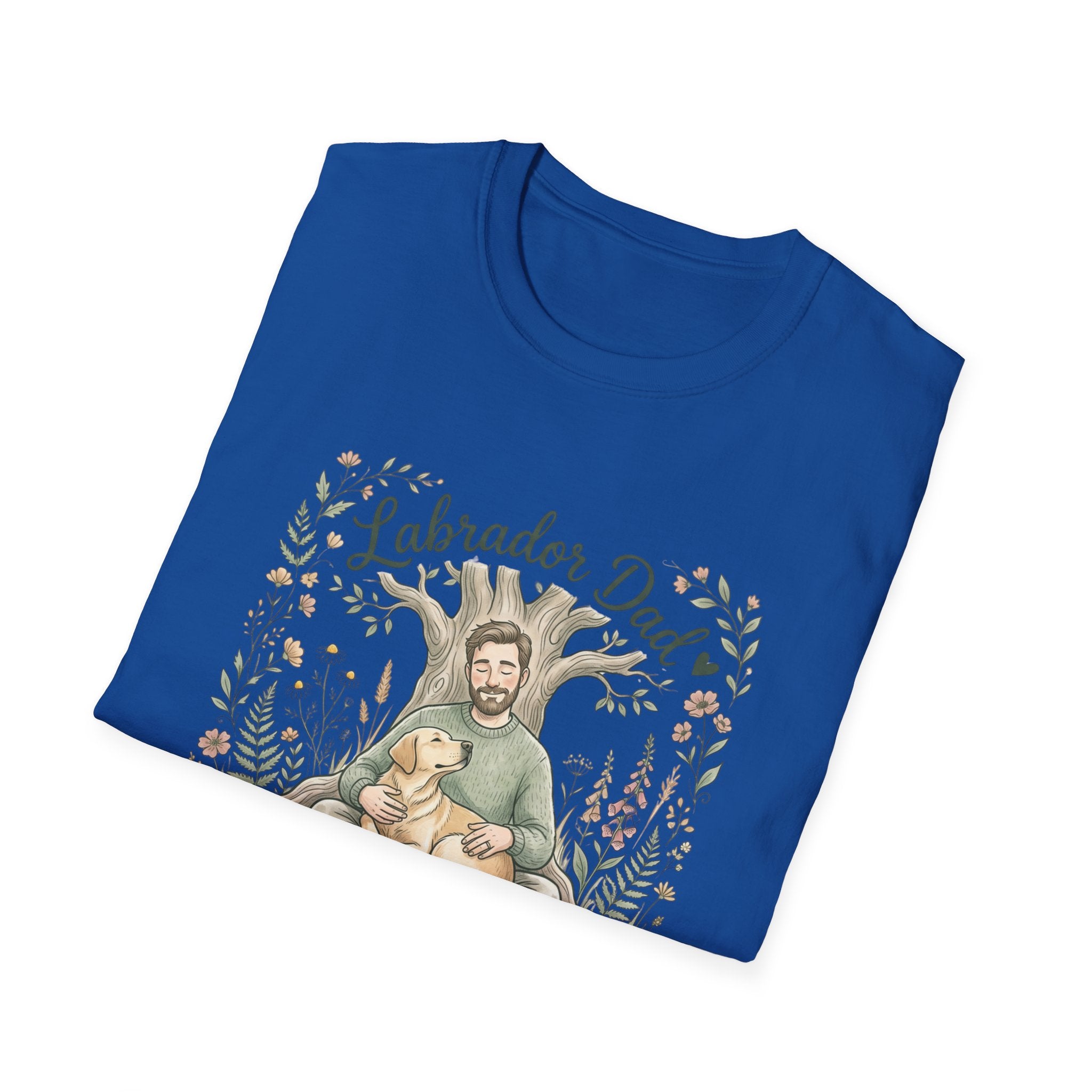 Labrador Dad T-Shirt — My Therapist Has Four Legs | Cottagecore Botanical Lab Tee