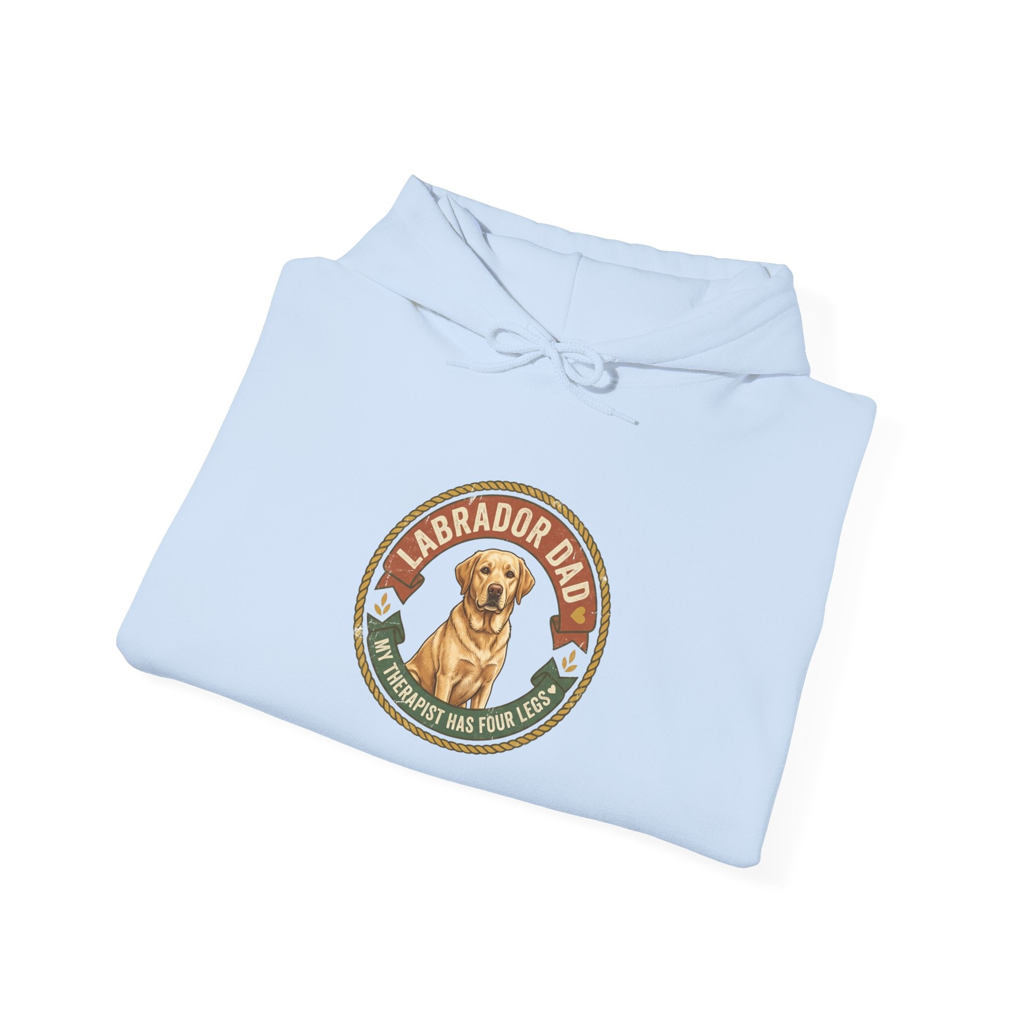 Labrador Dad Hoodie — My Therapist Has Four Legs | Vintage Badge Lab Dad Sweatshirt | FurEverLoved