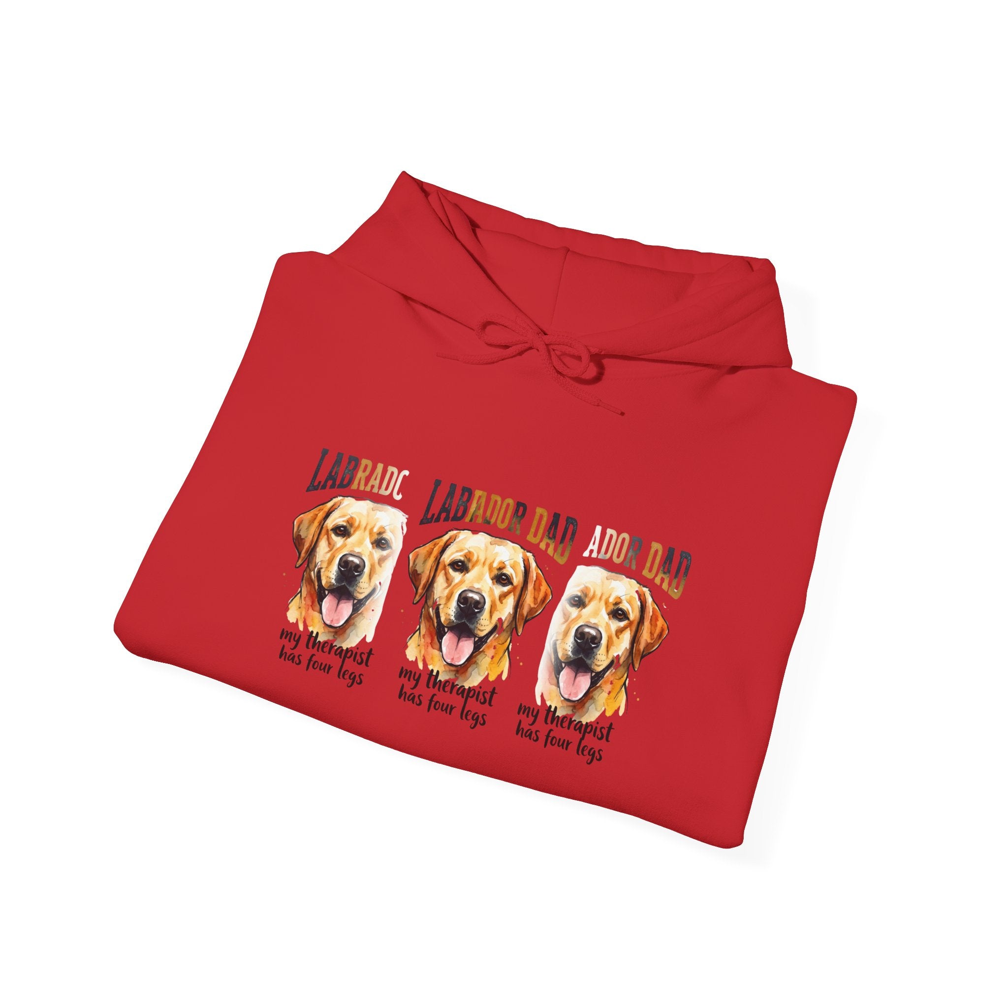 Labrador Dad Hoodie — Cute Yellow Lab Trio Pullover | Triple Lab Portrait Sweatshirt | FurEverLoved