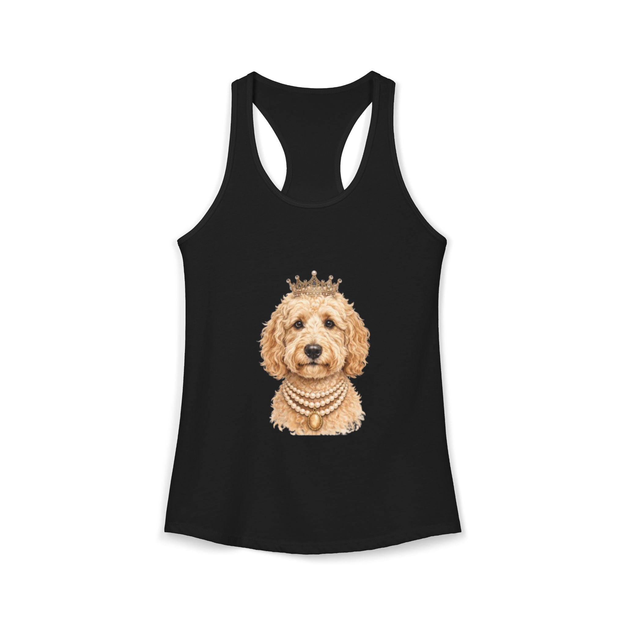 Royal Goldendoodle Tank Top | Crowned Doodle Dog Racerback | FureverLoved | Goldendoodle Mom Gift | Cute Dog Lover Tank