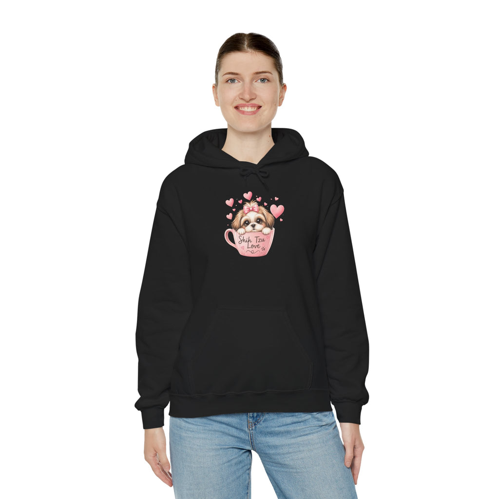 Shih Tzu Love Hoodie — Kawaii Coquette Dog Mom Sweatshirt | FurEverLoved