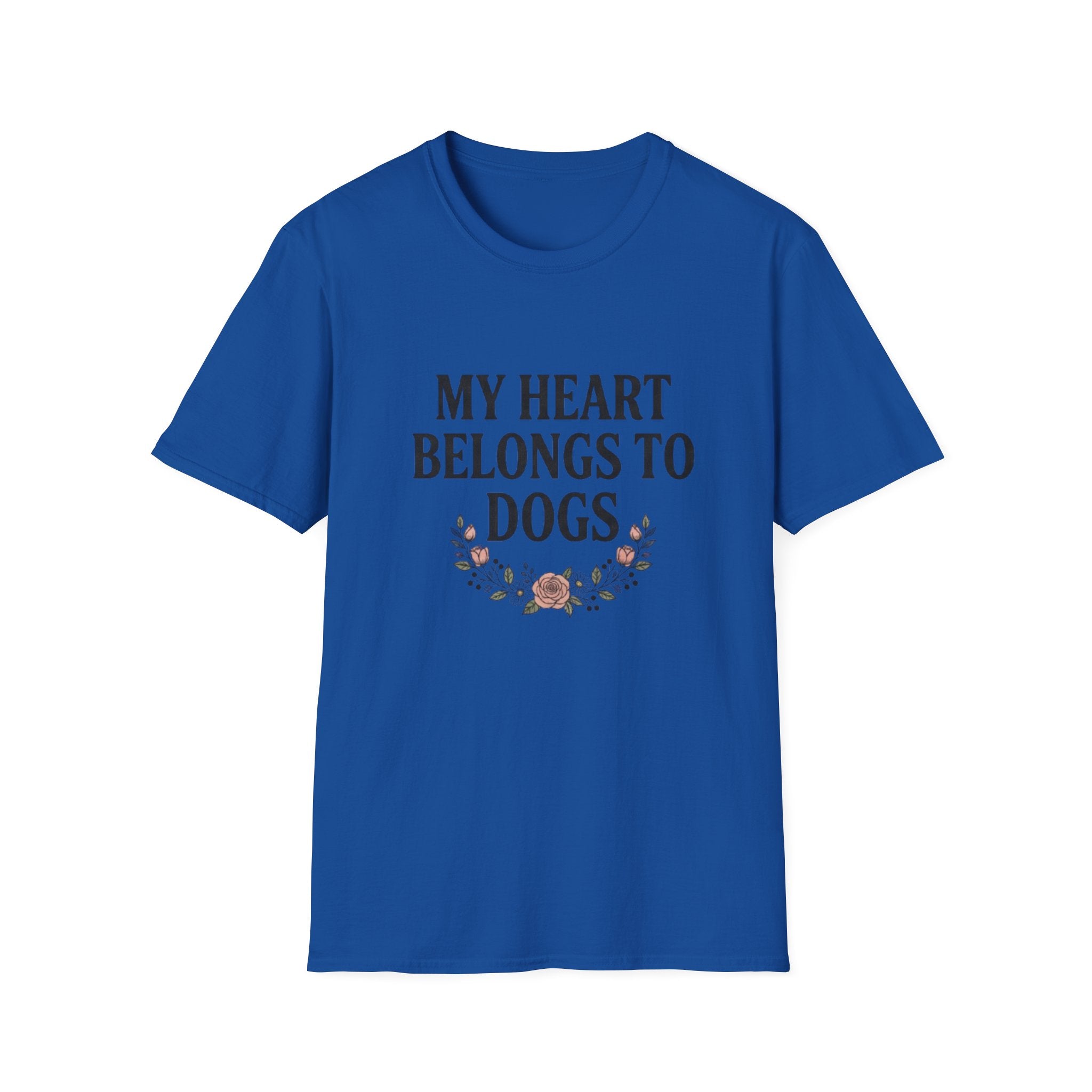 My Heart Belongs to Dogs T-Shirt | Floral Dog Mom Gift | Soft Unisex Tee | FureverLoved