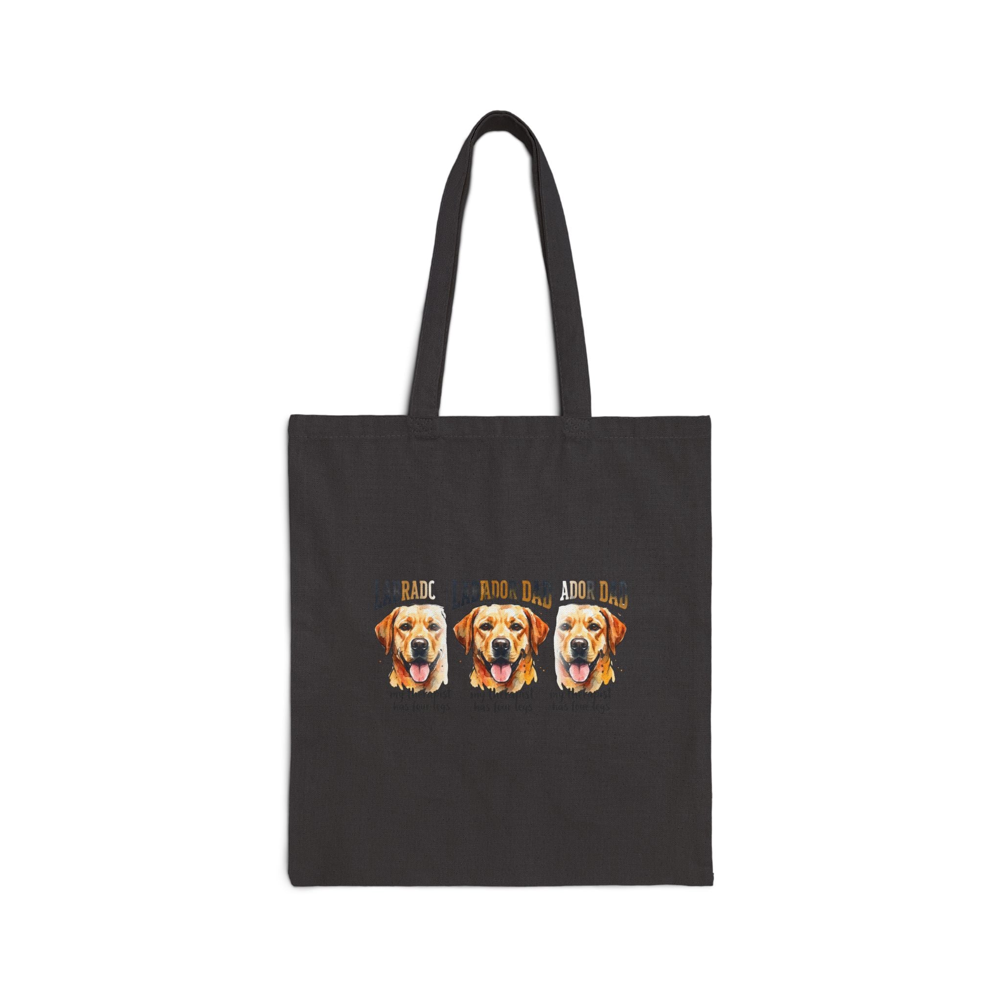Labrador Dad Tote Bag – My Therapist Has Four Legs | Triple Lab Portrait Canvas Tote Gift