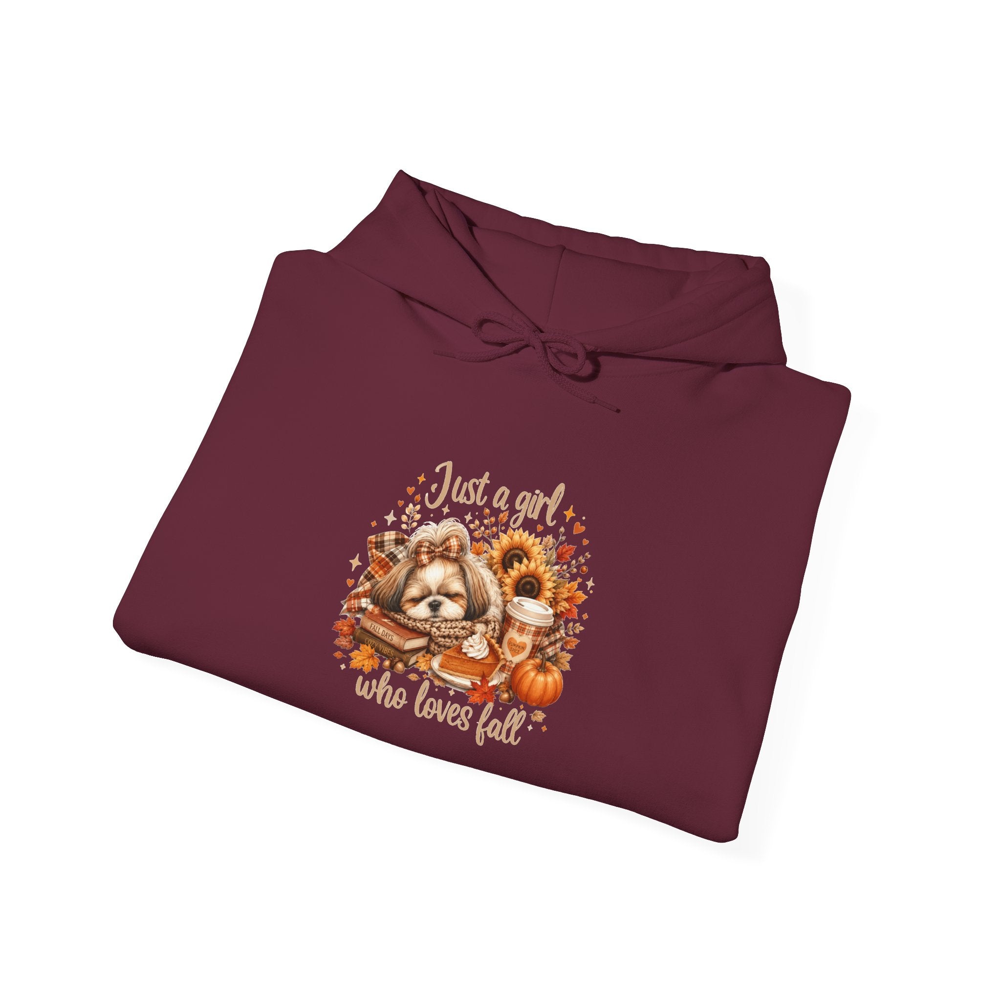 Shih Tzu Mom Gift Hoodie — Just a Girl Who Loves Fall Cozy Pullover | FurEverLoved