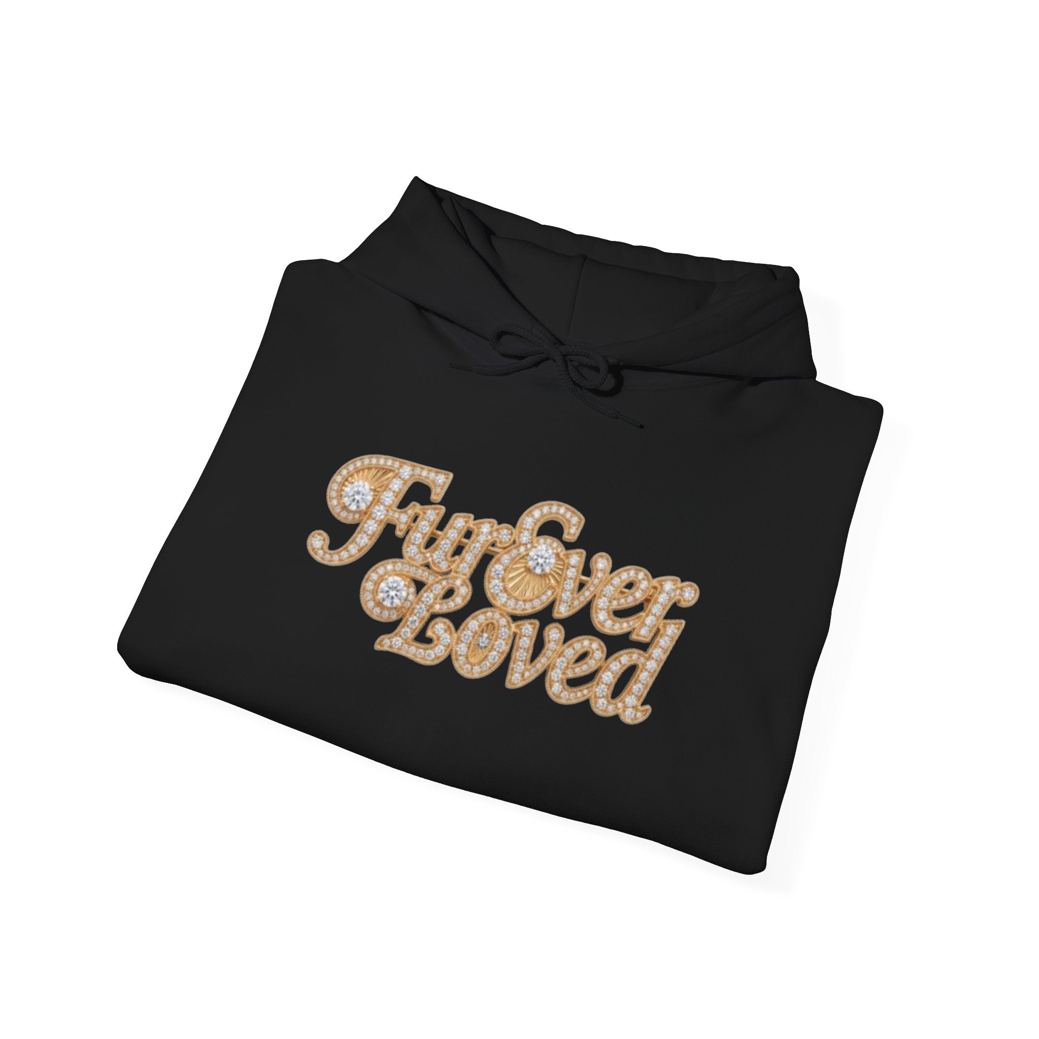 Fur Ever Loved Hoodie — Retro Glitter Script Pullover | FurEverLoved