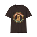 Labrador Dad T-Shirt — My Therapist Has Four Legs | Vintage Badge Rope Circle Lab Tee