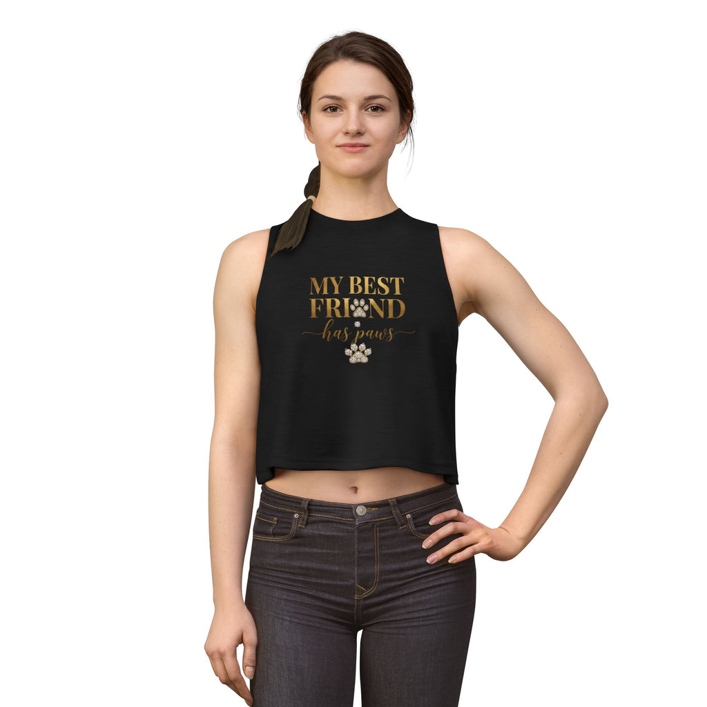 My Best Friend Has Paws — Dog Mom Crop Tank Top | FurEverLoved