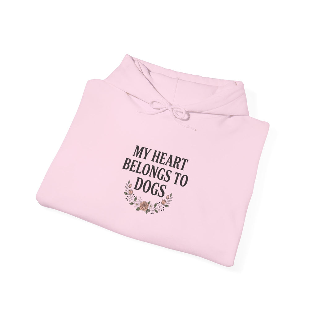 My Heart Belongs to Dogs Hoodie – Dog Mom Floral Sweatshirt