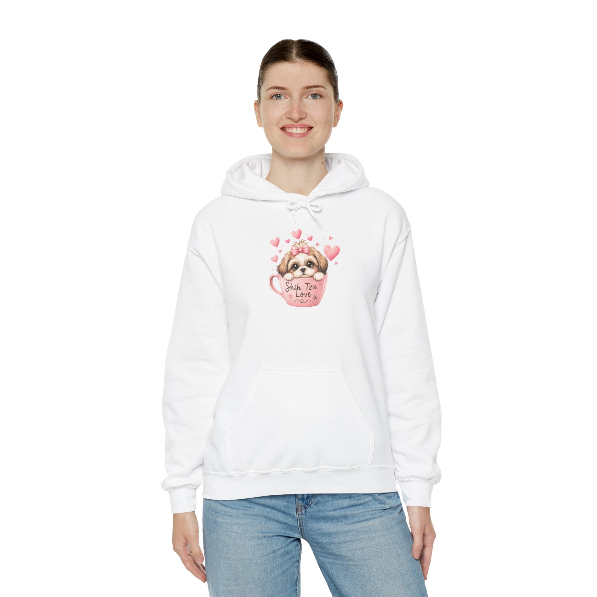 Shih Tzu Love Hoodie — Kawaii Coquette Dog Mom Sweatshirt | FurEverLoved