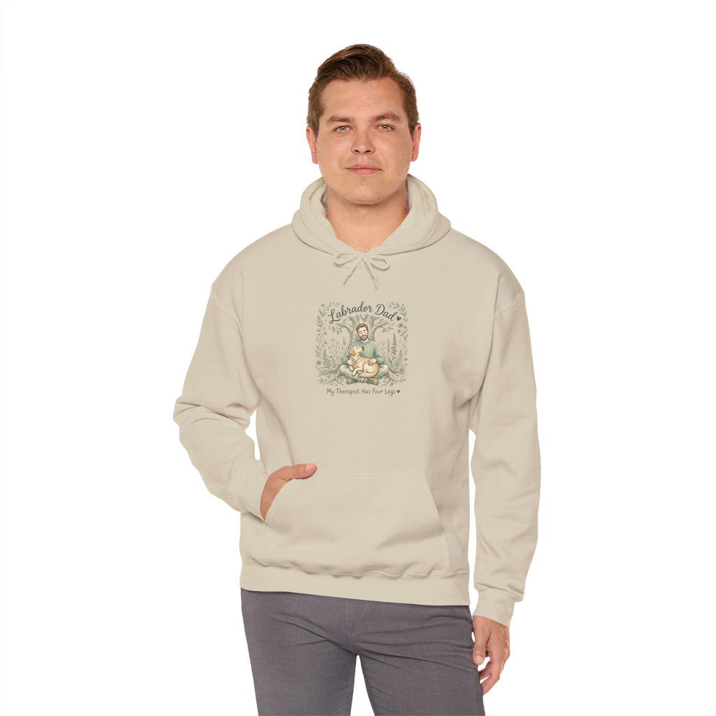 Labrador Dad Hoodie — My Therapist Has Four Legs | Botanical Floral Lab Dad Sweatshirt | FurEverLoved