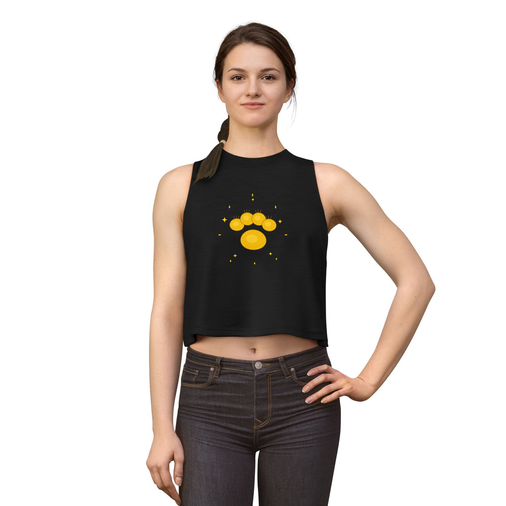 Golden Paw Crop Top | Dog Mom Gift | Cute Dog Lover Racerback Crop | FurEverLoved