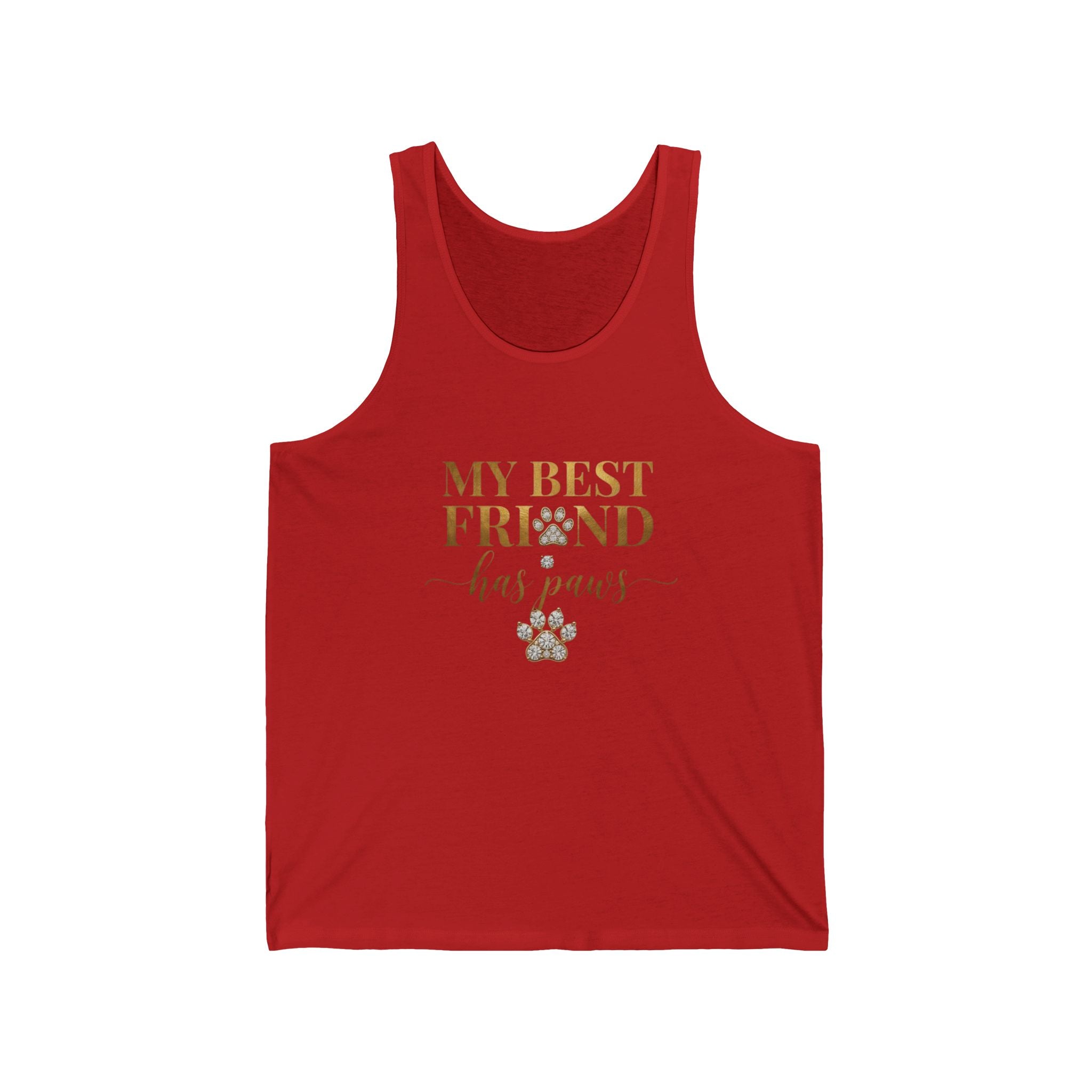 My Best Friend Has Paws Dog Mom Tank Top | Dog Lover Gift