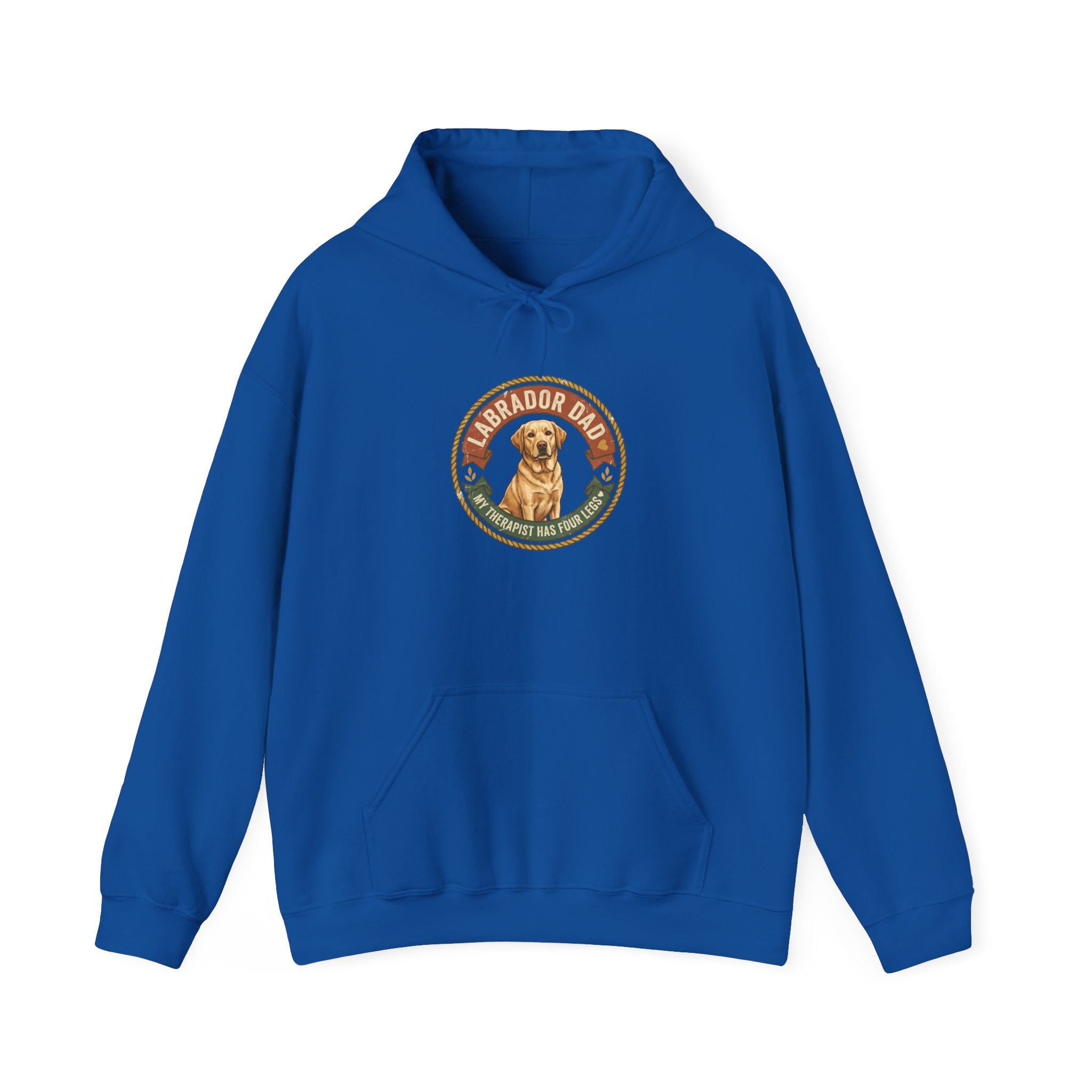 Labrador Dad Hoodie — My Therapist Has Four Legs | Vintage Badge Lab Dad Sweatshirt | FurEverLoved