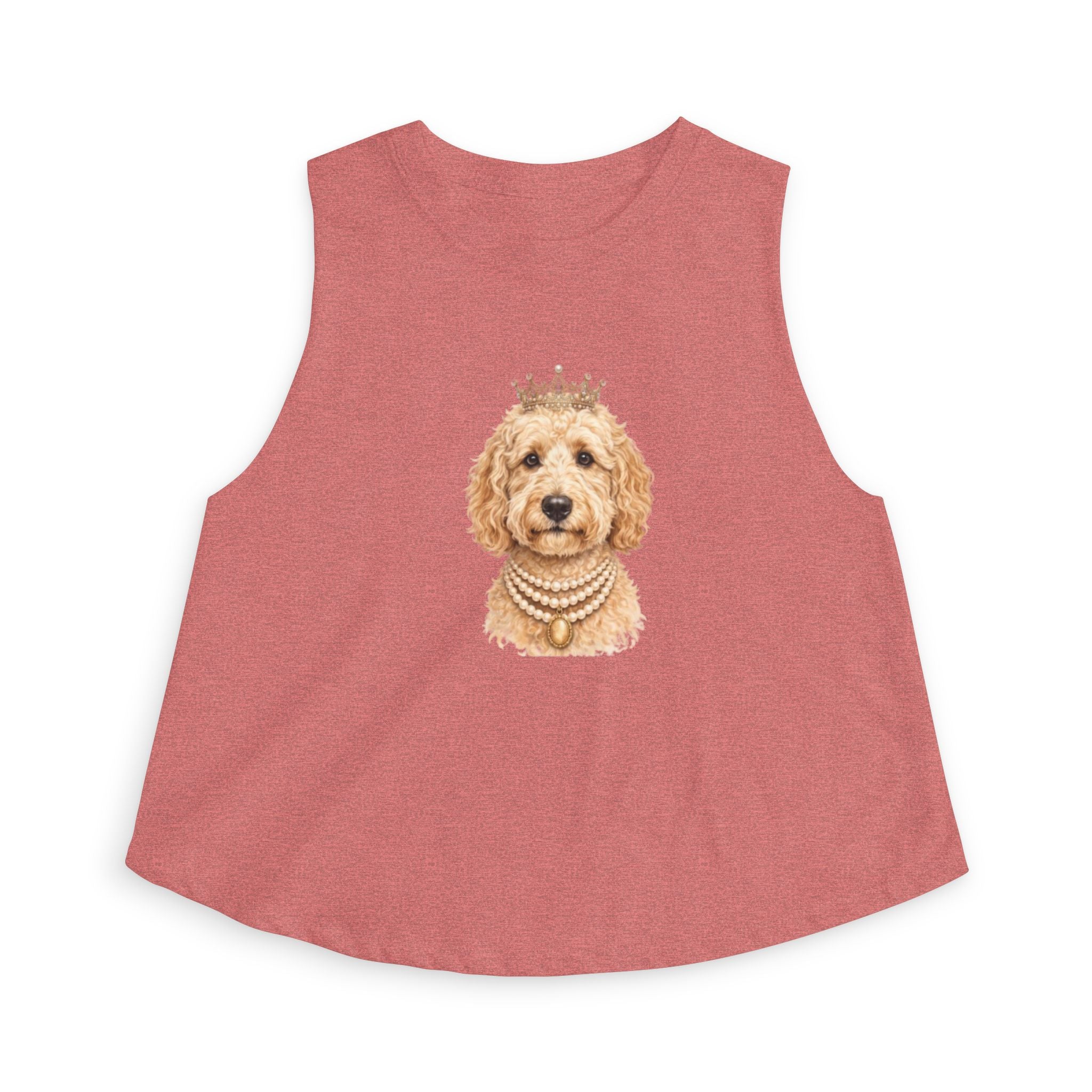 Royal Goldendoodle Crop Tank Top | Doodle Dog Cropped Racerback | FureverLoved | Goldendoodle Mom Gift | Cute Dog Lover Crop Top