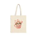 Shih Tzu Love Tote Bag — Kawaii Coquette Dog Mom Canvas Bag | FurEverLoved