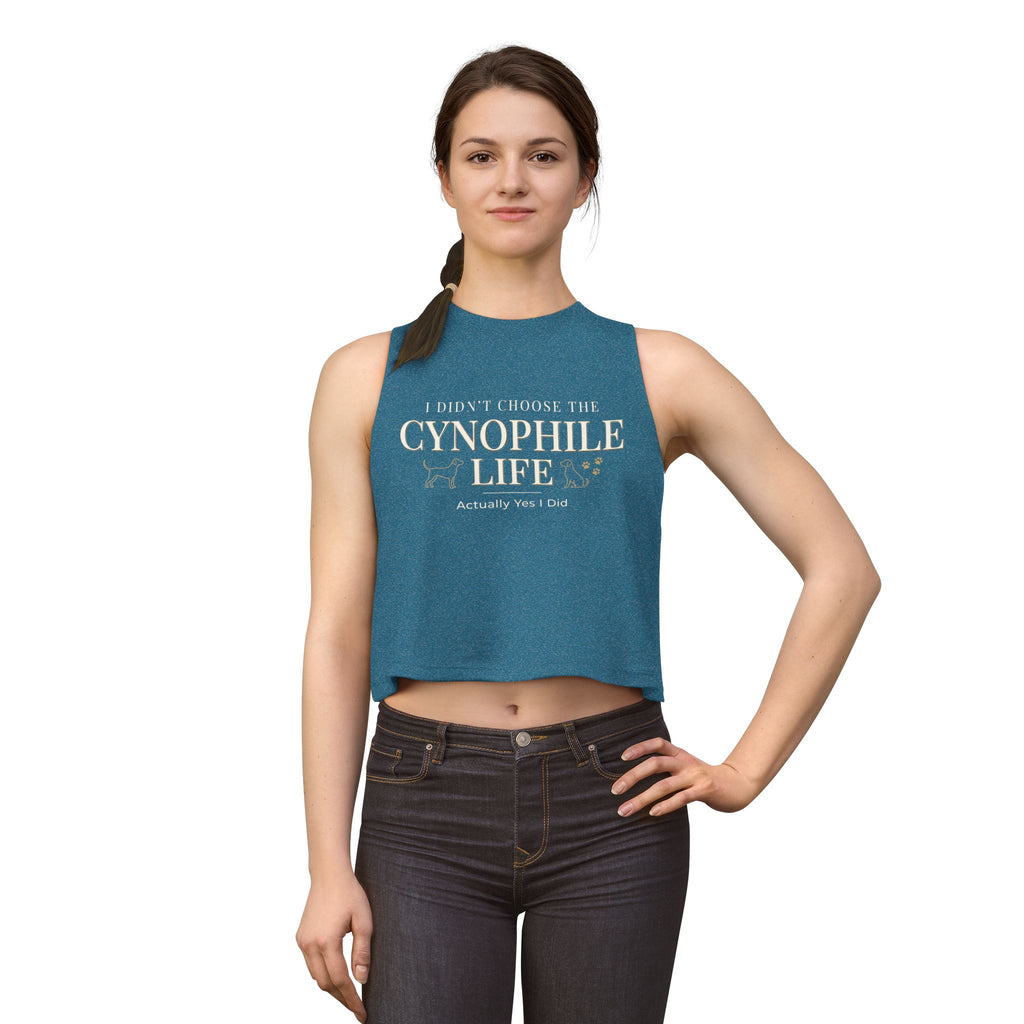 Cynophile Life Women's Crop Top — I Didn't Choose the Cynophile Life (Actually Yes I Did) | Dog Lover Top