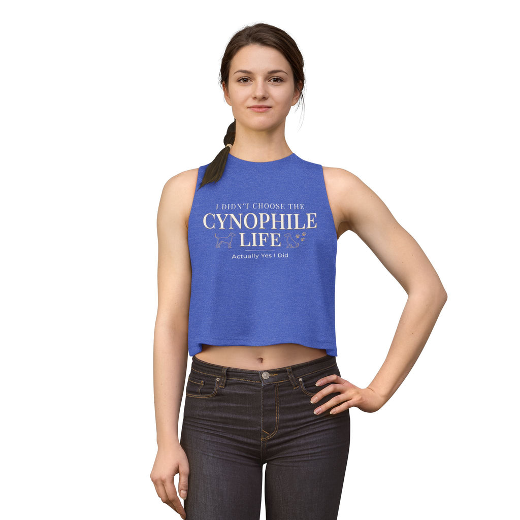Cynophile Life Women's Crop Top — I Didn't Choose the Cynophile Life (Actually Yes I Did) | Dog Lover Top