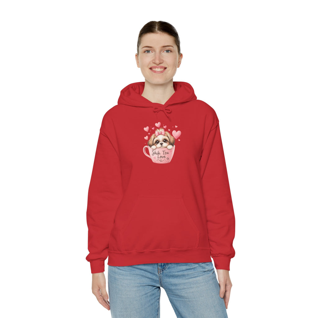 Shih Tzu Love Hoodie — Kawaii Coquette Dog Mom Sweatshirt | FurEverLoved