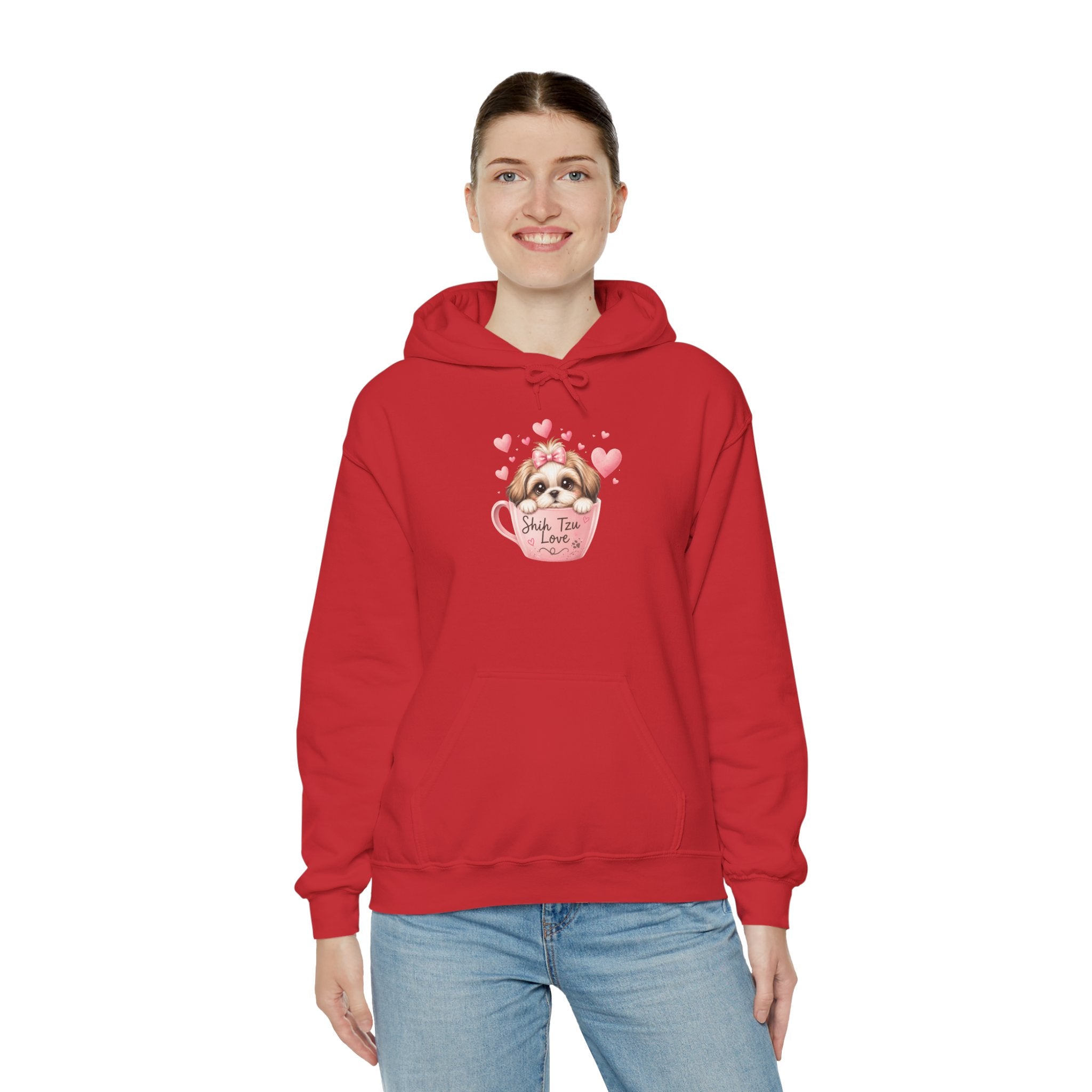 Shih Tzu Love Hoodie — Kawaii Coquette Dog Mom Sweatshirt | FurEverLoved
