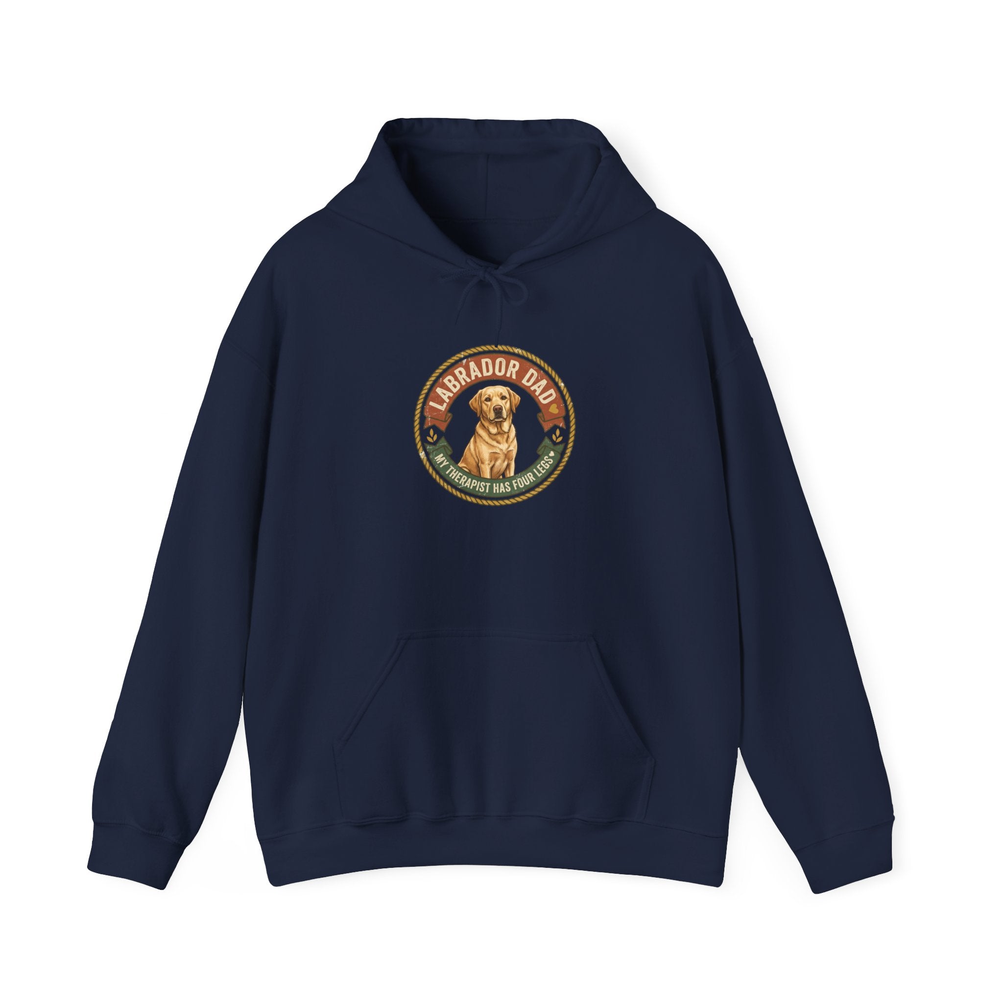 Labrador Dad Hoodie — My Therapist Has Four Legs | Vintage Badge Lab Dad Sweatshirt | FurEverLoved