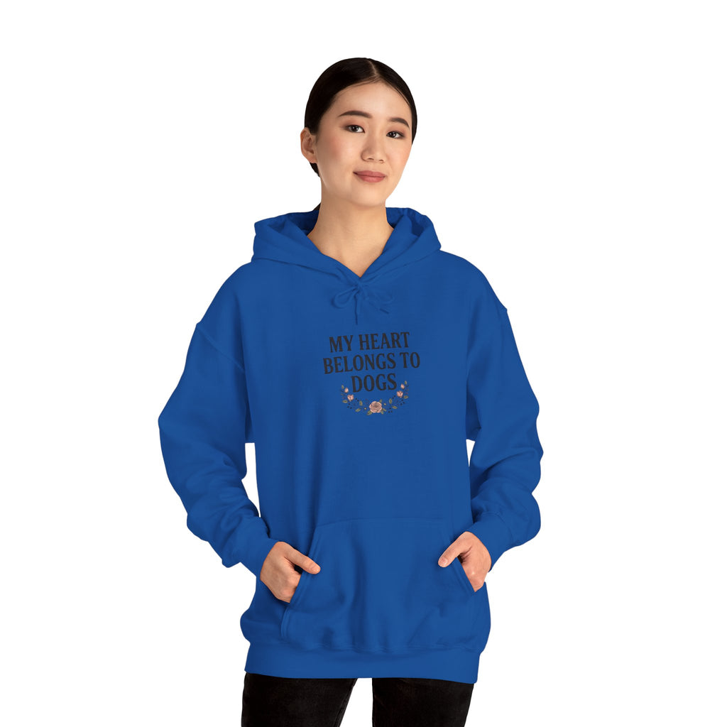 My Heart Belongs to Dogs Hoodie – Dog Mom Floral Sweatshirt