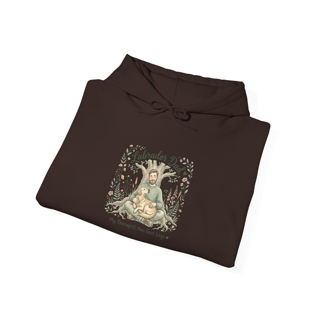 Labrador Dad Hoodie — My Therapist Has Four Legs | Botanical Floral Lab Dad Sweatshirt | FurEverLoved