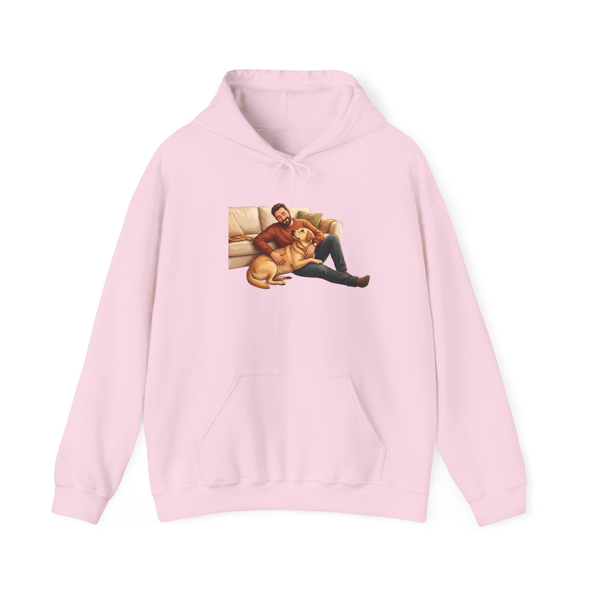 Dog Dad Hoodie — Man & His Lab Couch Cuddles | Cozy Labrador Dad Sweatshirt | FurEverLoved