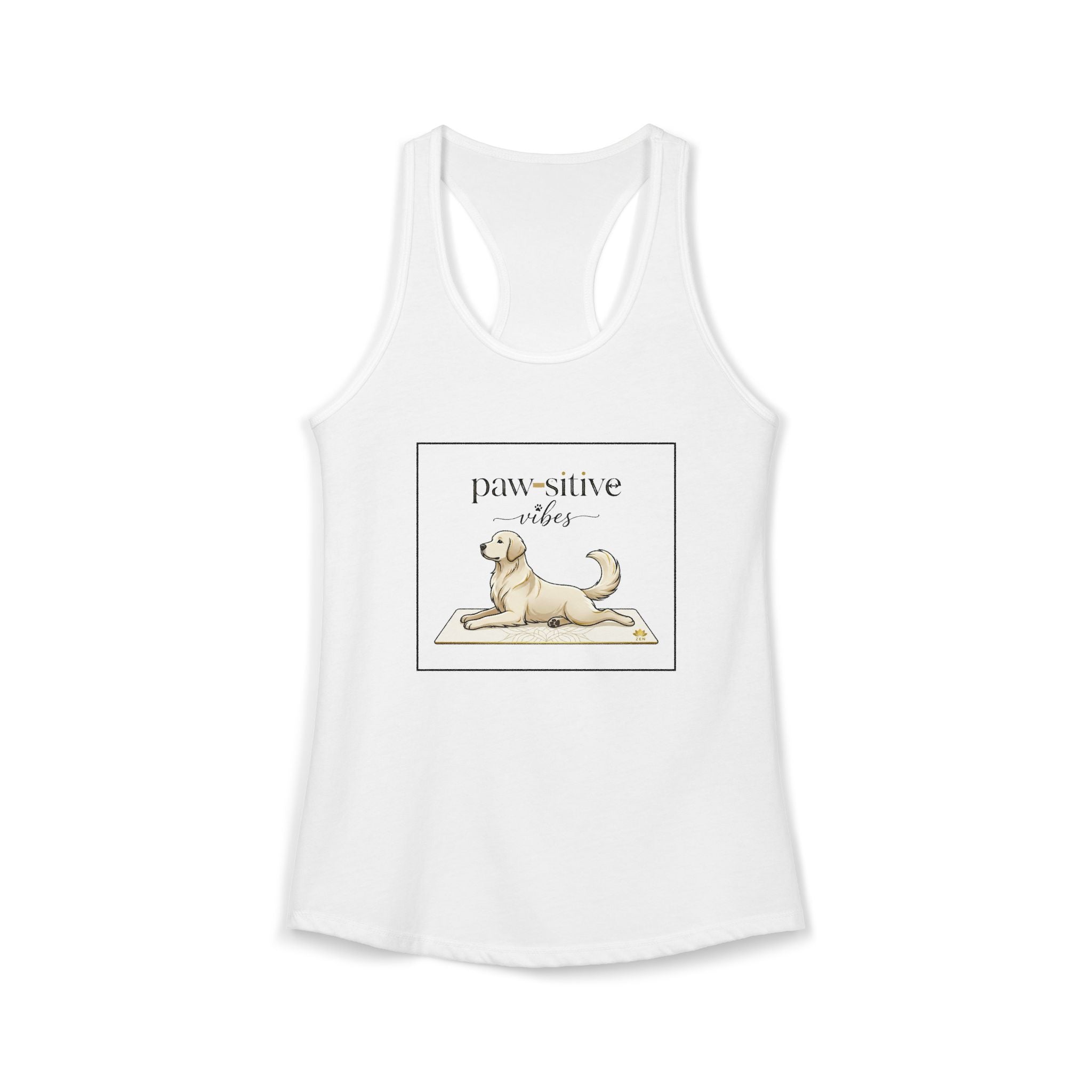 Pawsitive Vibes Racerback Tank Top — Dog Mom Workout Tank | FurEverLoved