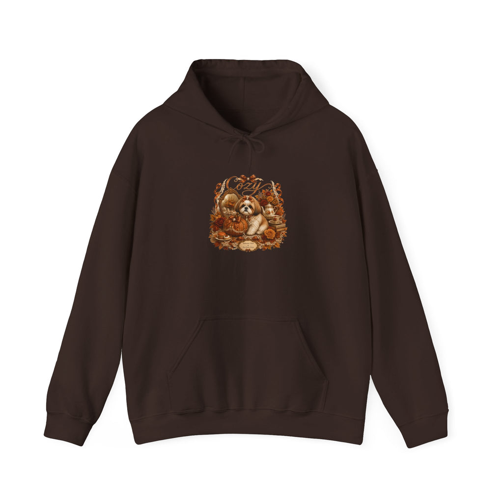 Shih Tzu Mom Gift Hoodie — Cozy Autumn Vintage Tea Party Fall Pullover | FurEverLoved