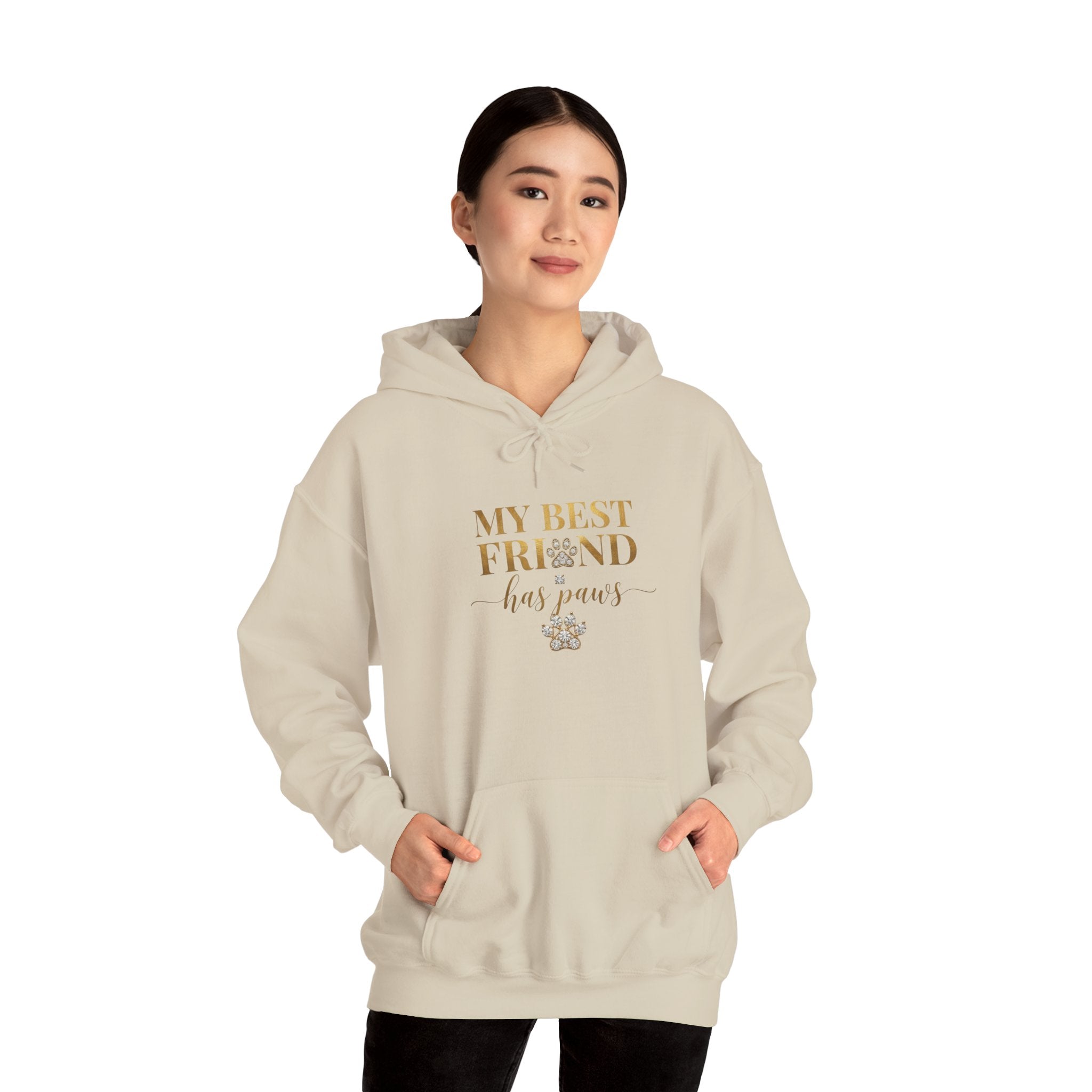 My Best Friend Has Paws Dog Mom Hoodie | Dog Lover Gift