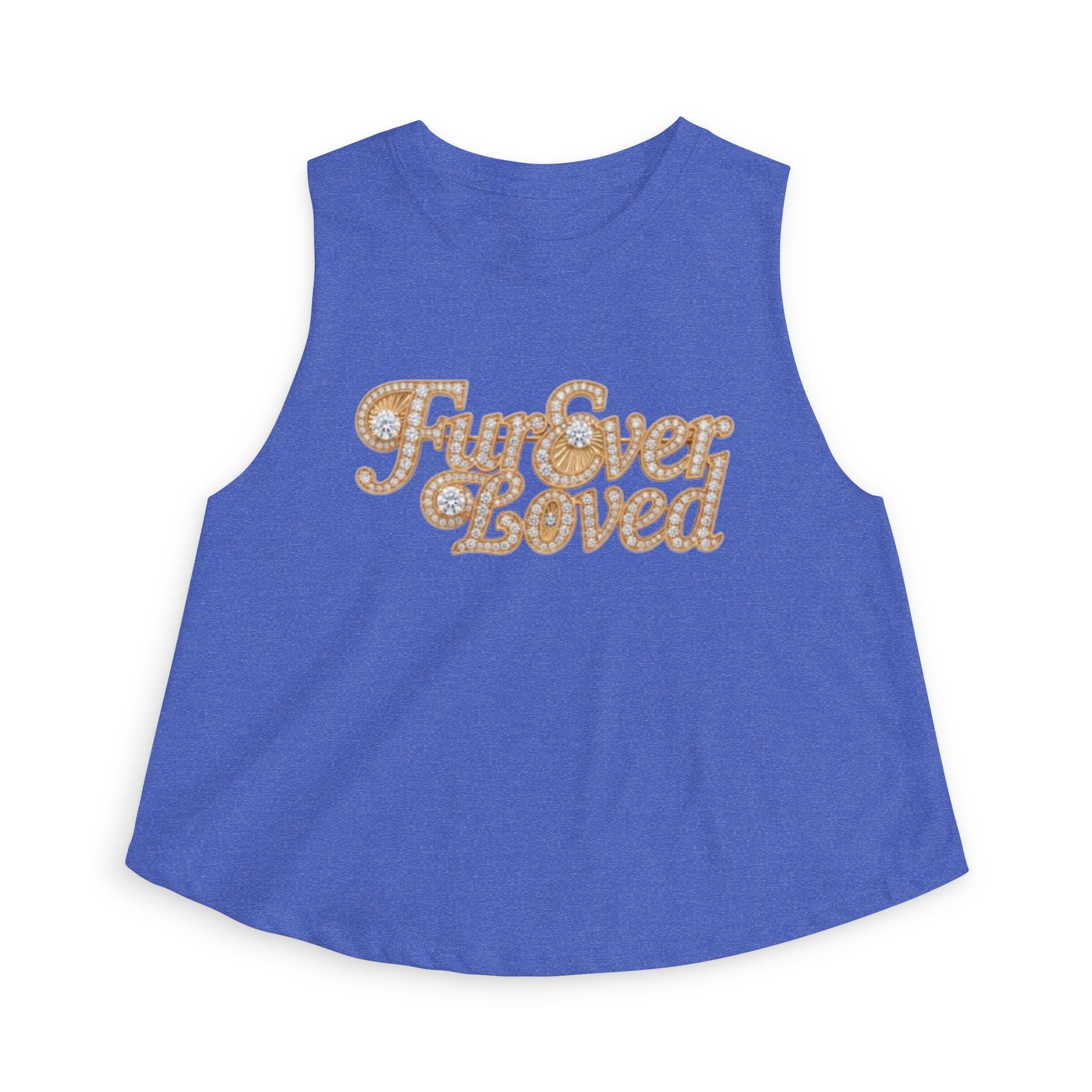 Fur Ever Loved Crop Top — Retro Script Graphic Women's Tank | FurEverLoved
