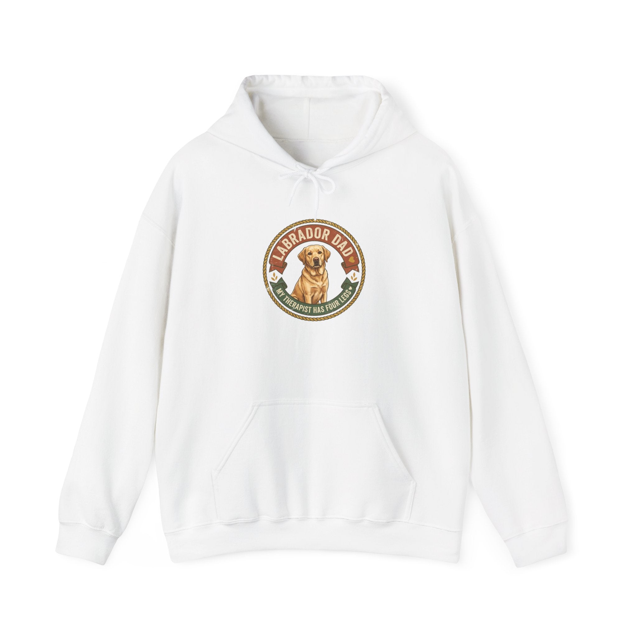 Labrador Dad Hoodie — My Therapist Has Four Legs | Vintage Badge Lab Dad Sweatshirt | FurEverLoved