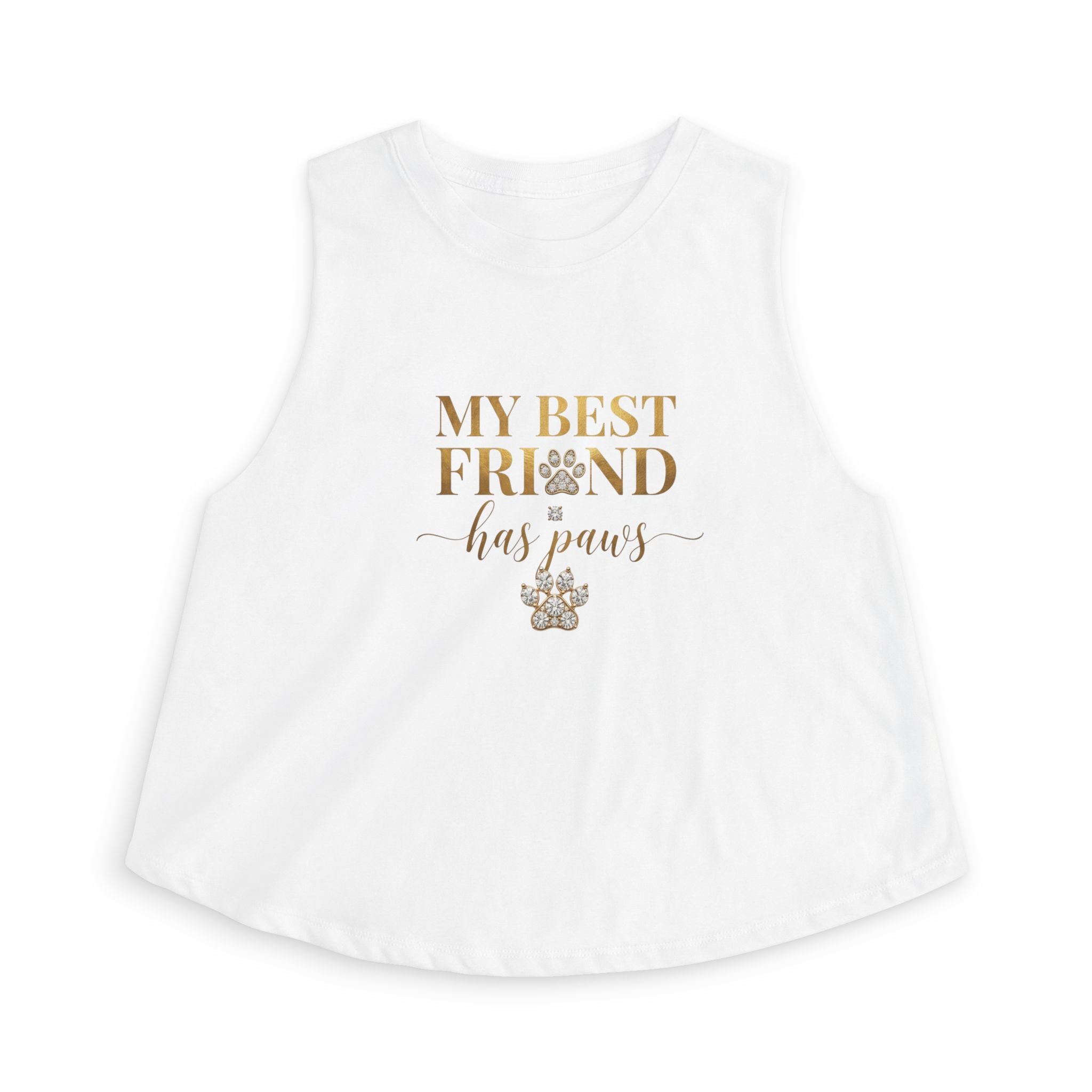 My Best Friend Has Paws — Dog Mom Crop Tank Top | FurEverLoved