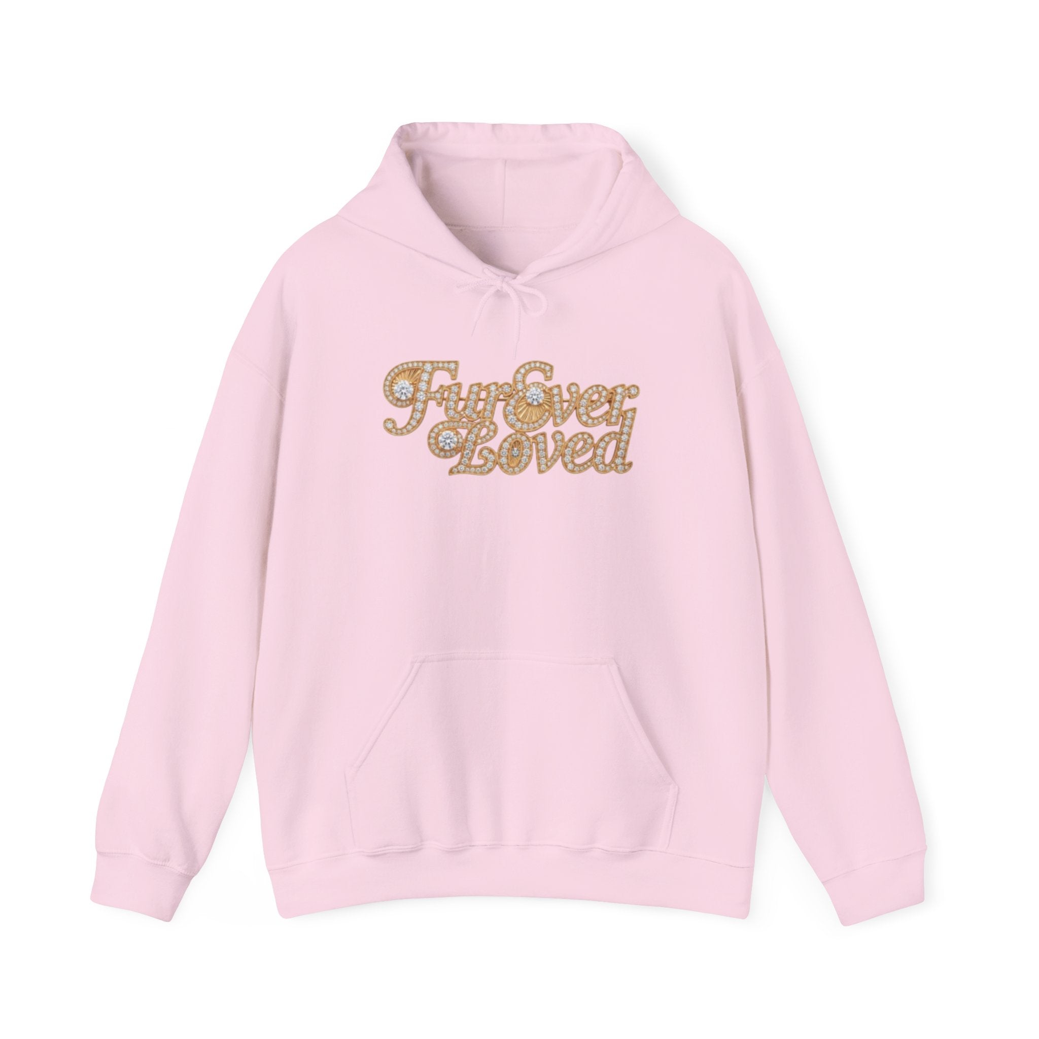 Fur Ever Loved Hoodie — Retro Glitter Script Pullover | FurEverLoved