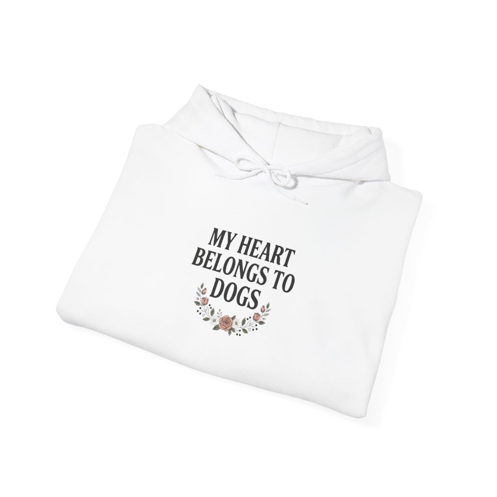 My Heart Belongs to Dogs Hoodie – Dog Mom Floral Sweatshirt