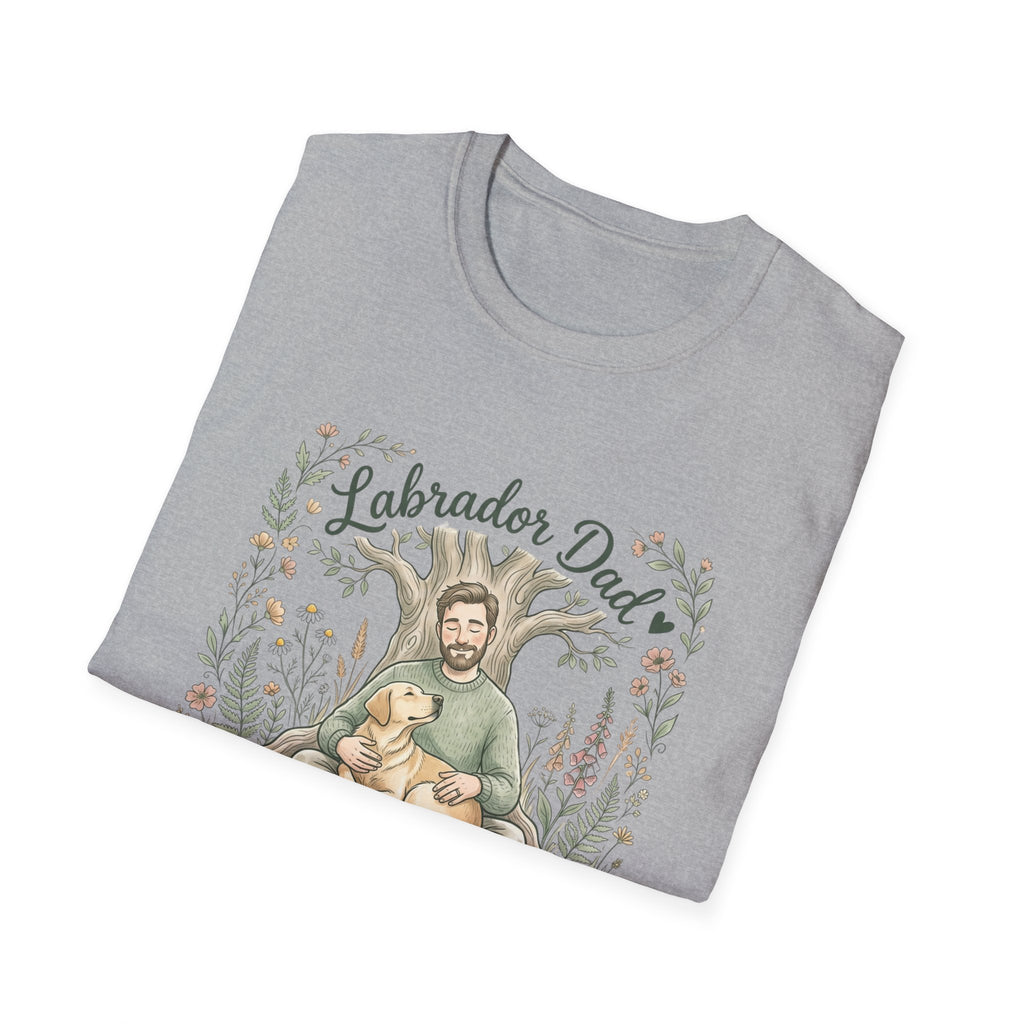 Labrador Dad T-Shirt — My Therapist Has Four Legs | Cottagecore Botanical Lab Tee