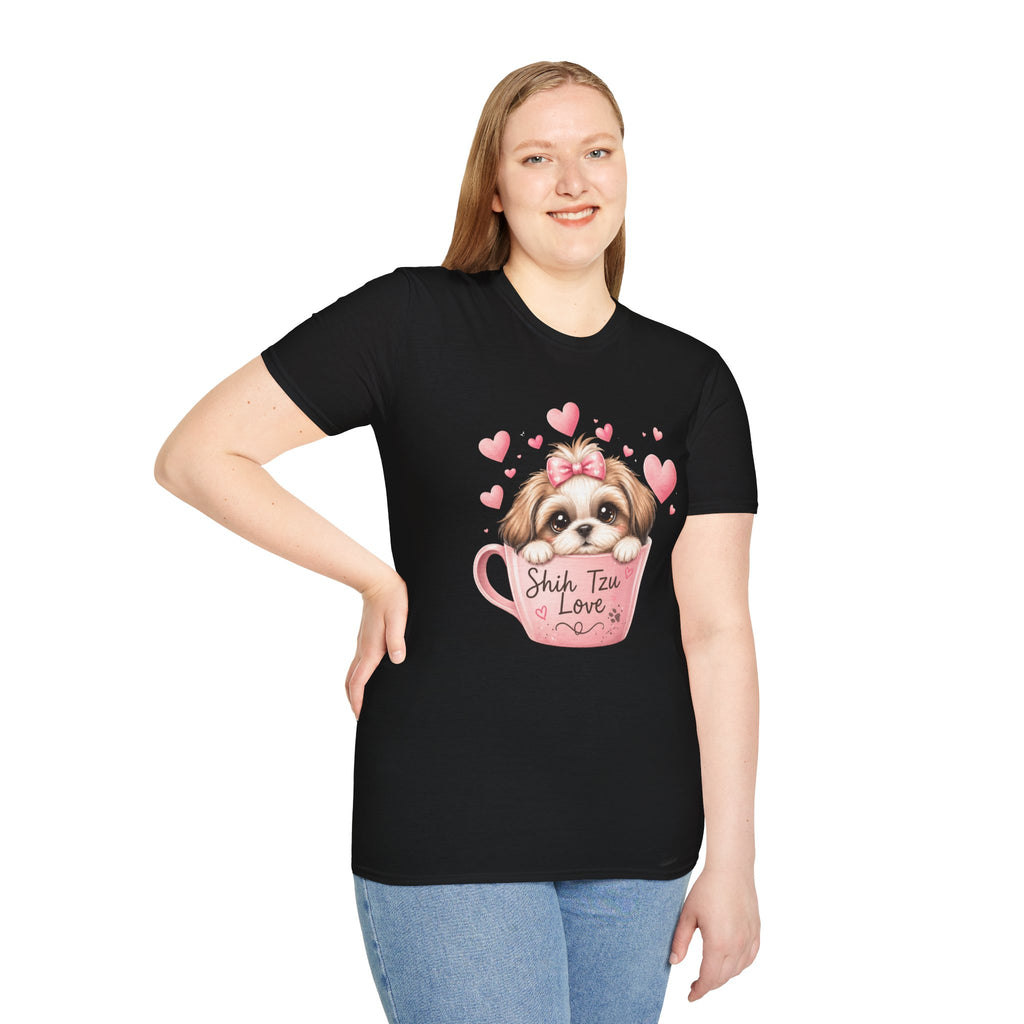 Shih Tzu Love T-Shirt — Kawaii Coquette Dog Mom Tee | FurEverLoved