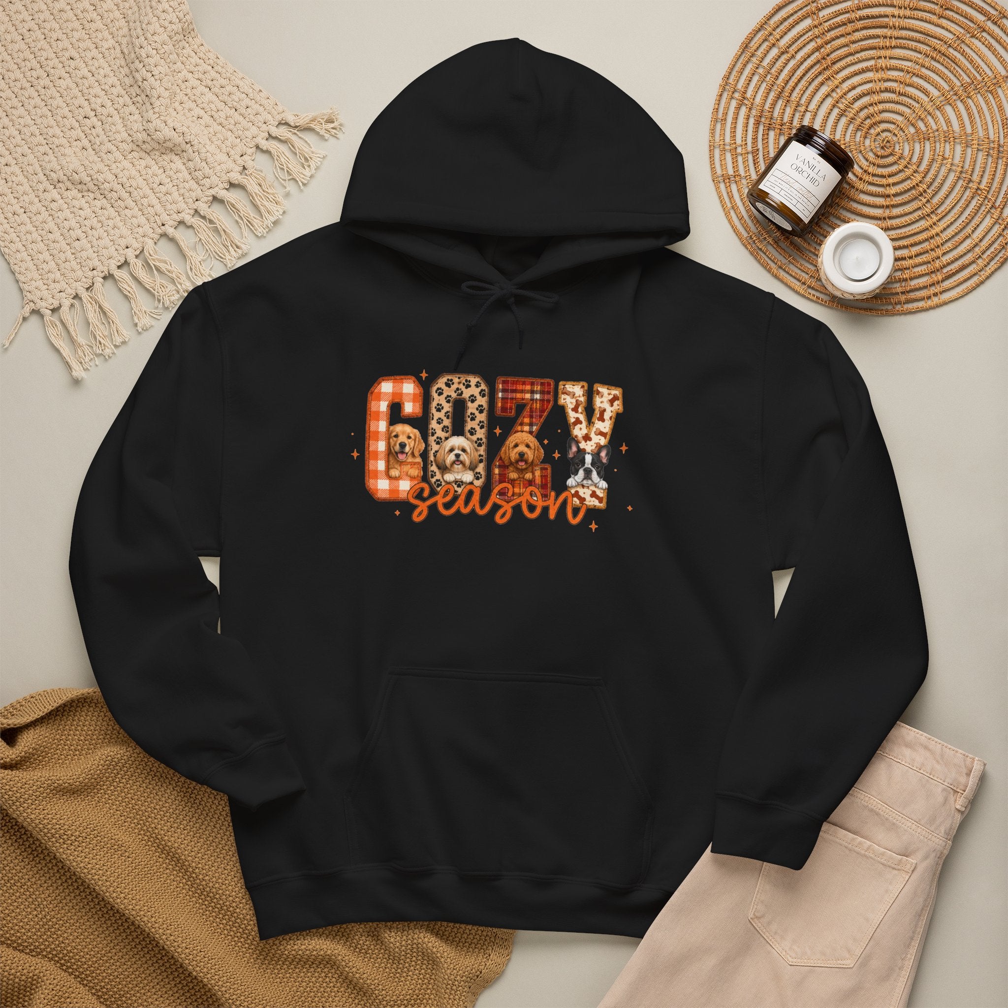 Dog Mom Gift Hoodie — Cozy Season Plaid Leopard Multi-Breed Fall Pullover | FurEverLoved
