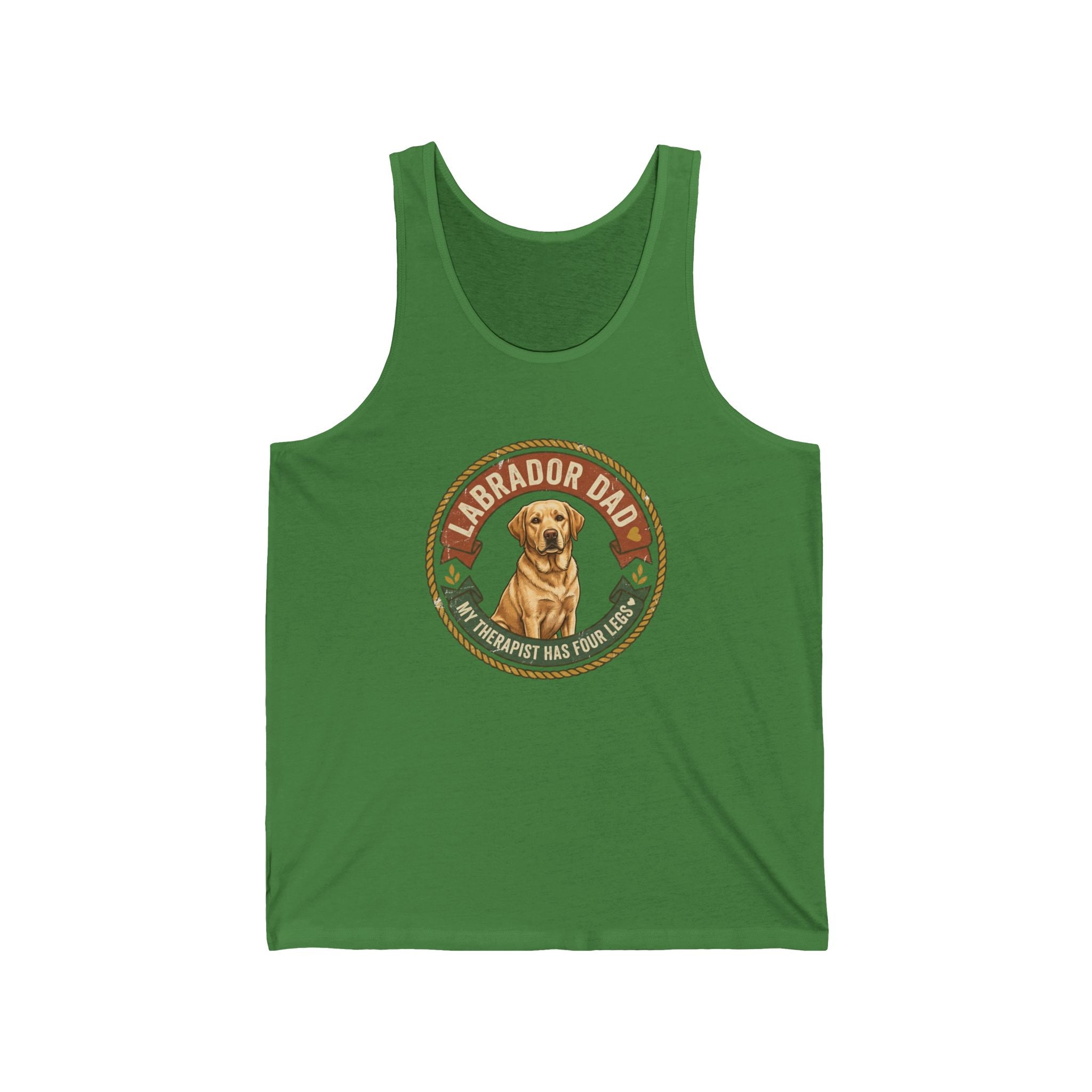 Labrador Dad Tank Top — My Therapist Has Four Legs | Vintage Badge Lab Dad Gift | FurEverLoved