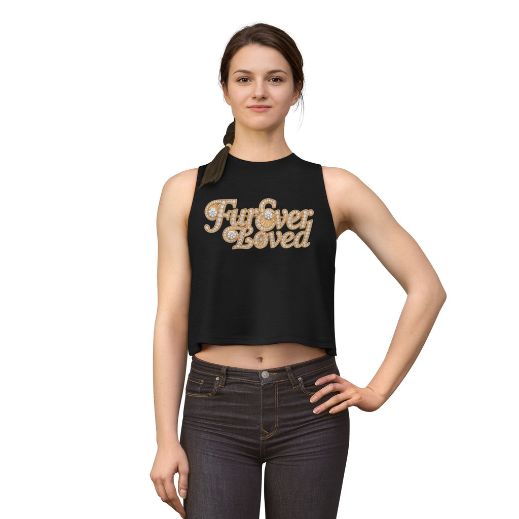 Fur Ever Loved Crop Top — Retro Script Graphic Women's Tank | FurEverLoved