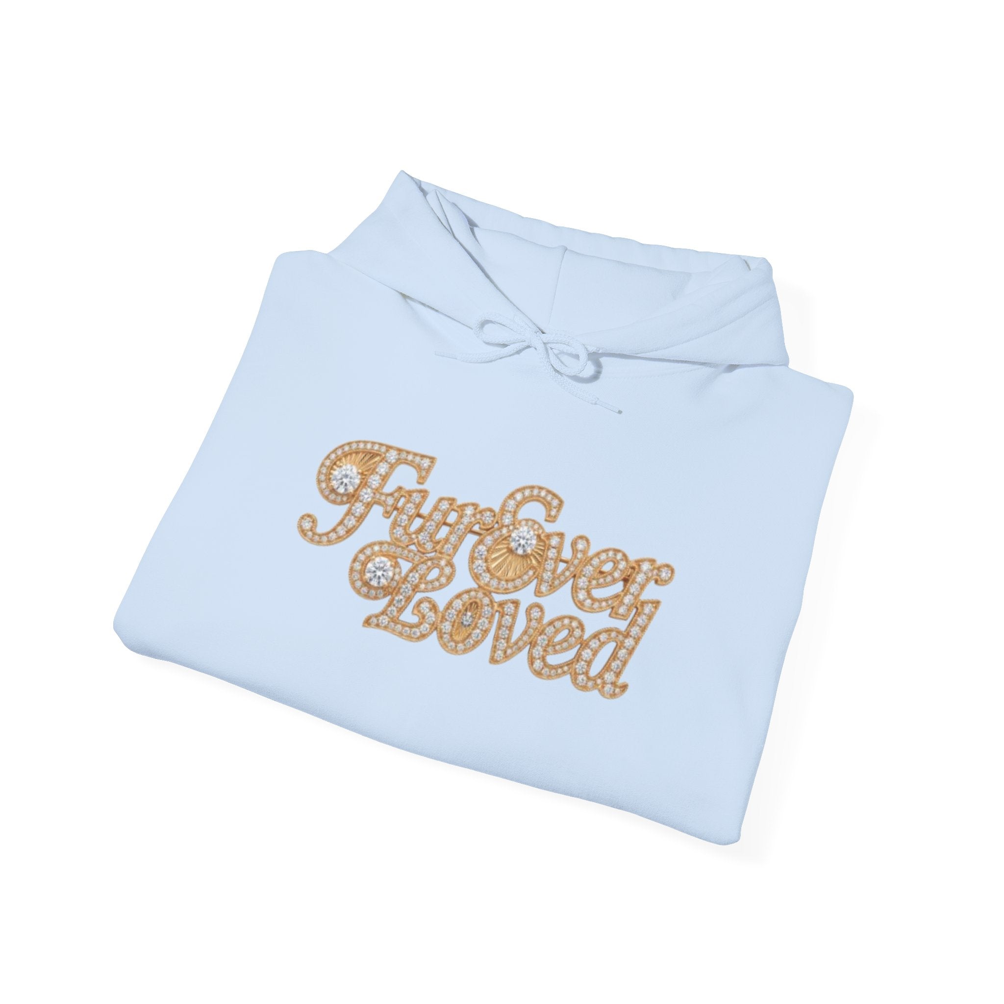 Fur Ever Loved Hoodie — Retro Glitter Script Pullover | FurEverLoved