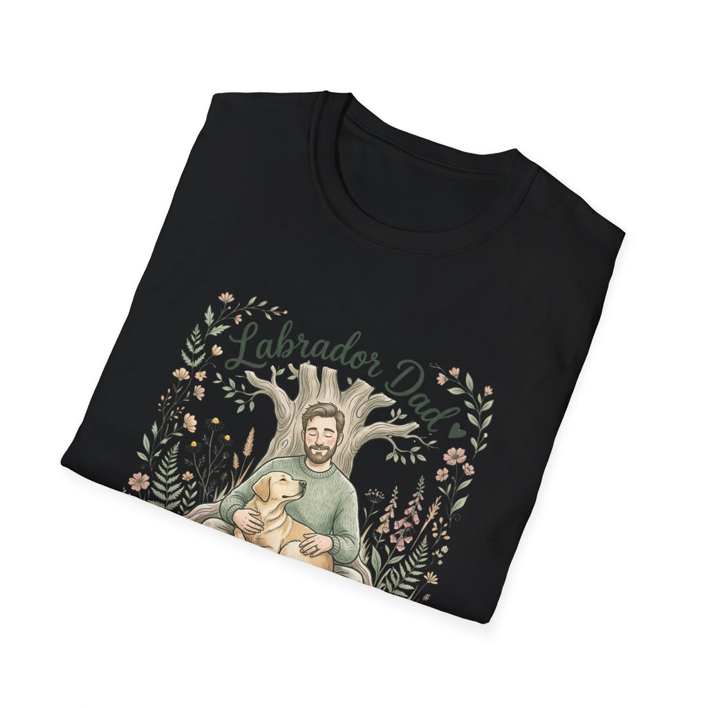 Labrador Dad T-Shirt — My Therapist Has Four Legs | Cottagecore Botanical Lab Tee